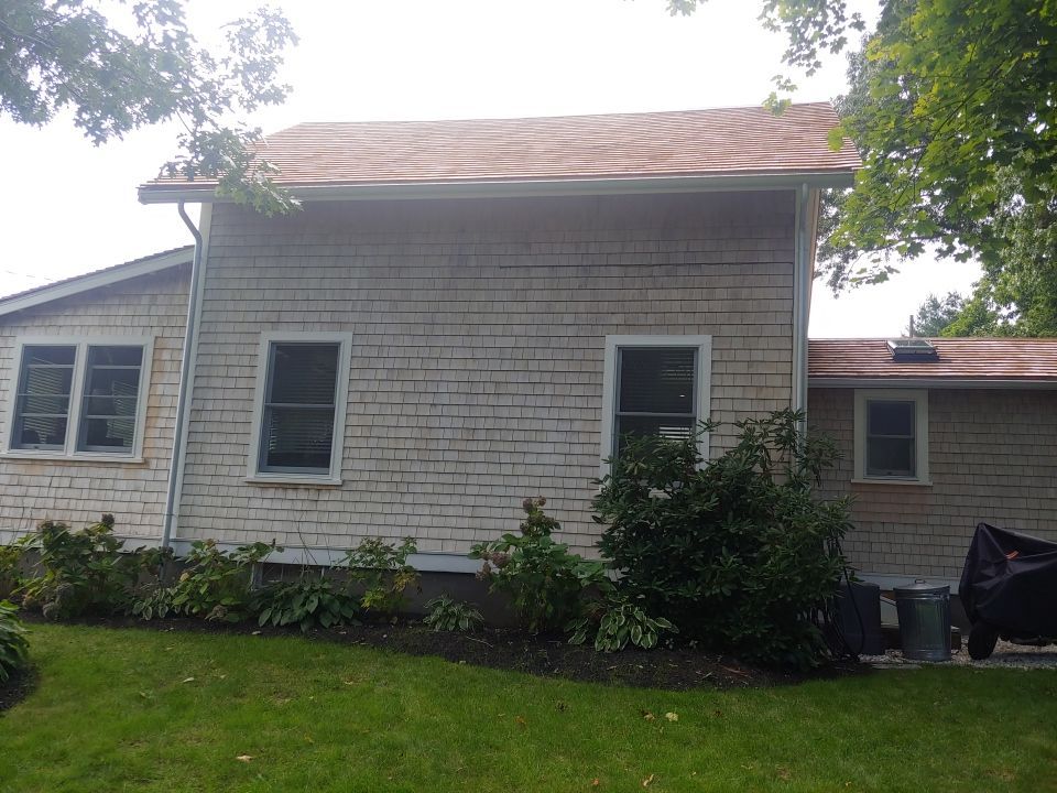 Gutter Installation using 6" Half Round Galvalume Gutter in Duxbury, MA by Gutter Pro Enterprises