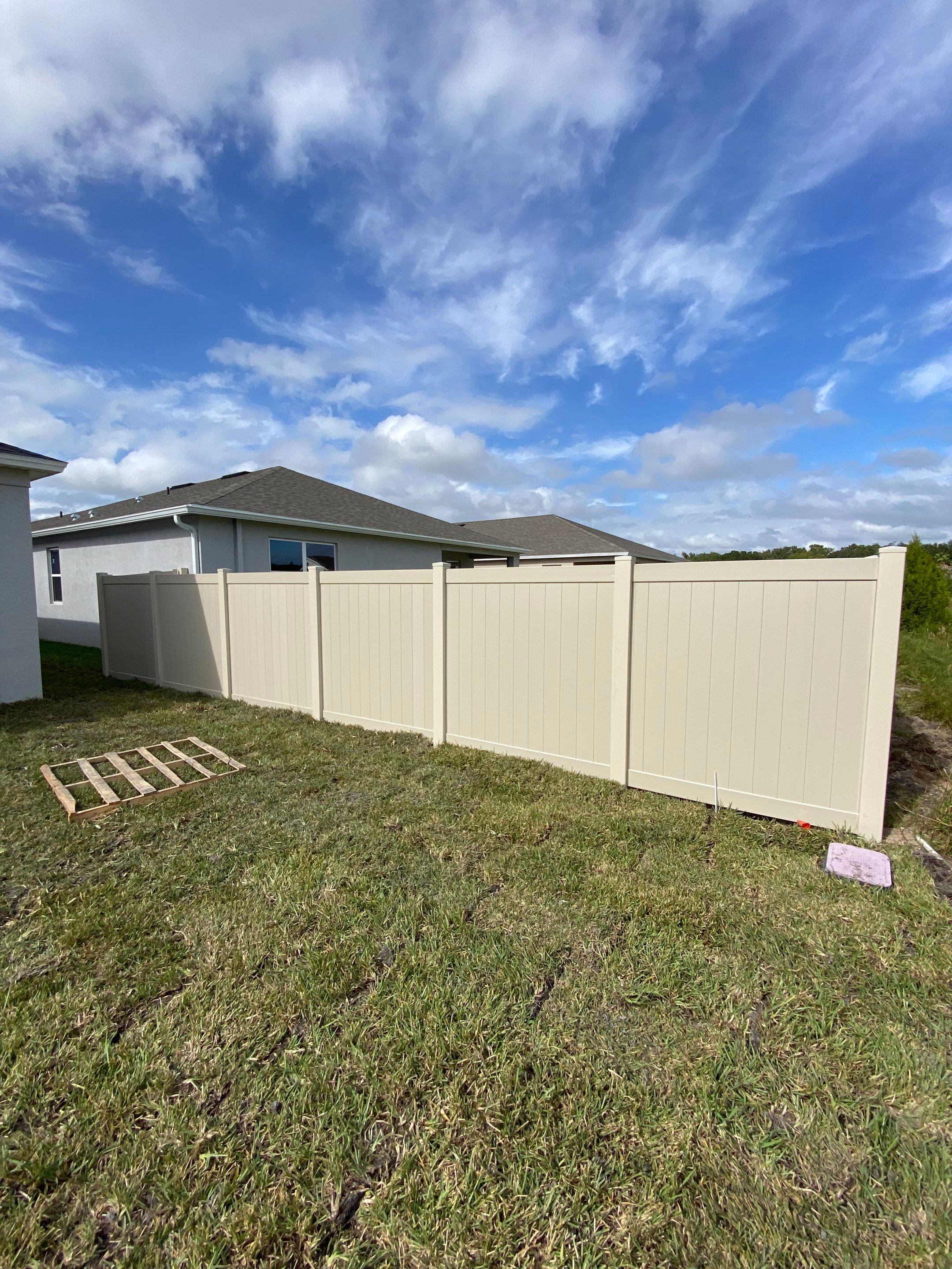 Bradenton, FL 6 ft. Tall Tan Vinyl Privacy Fence  by Asap fence and gates, LLC