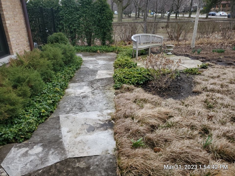 Evanston, IL stone patio cleaning by Northern Power Washing LLC.