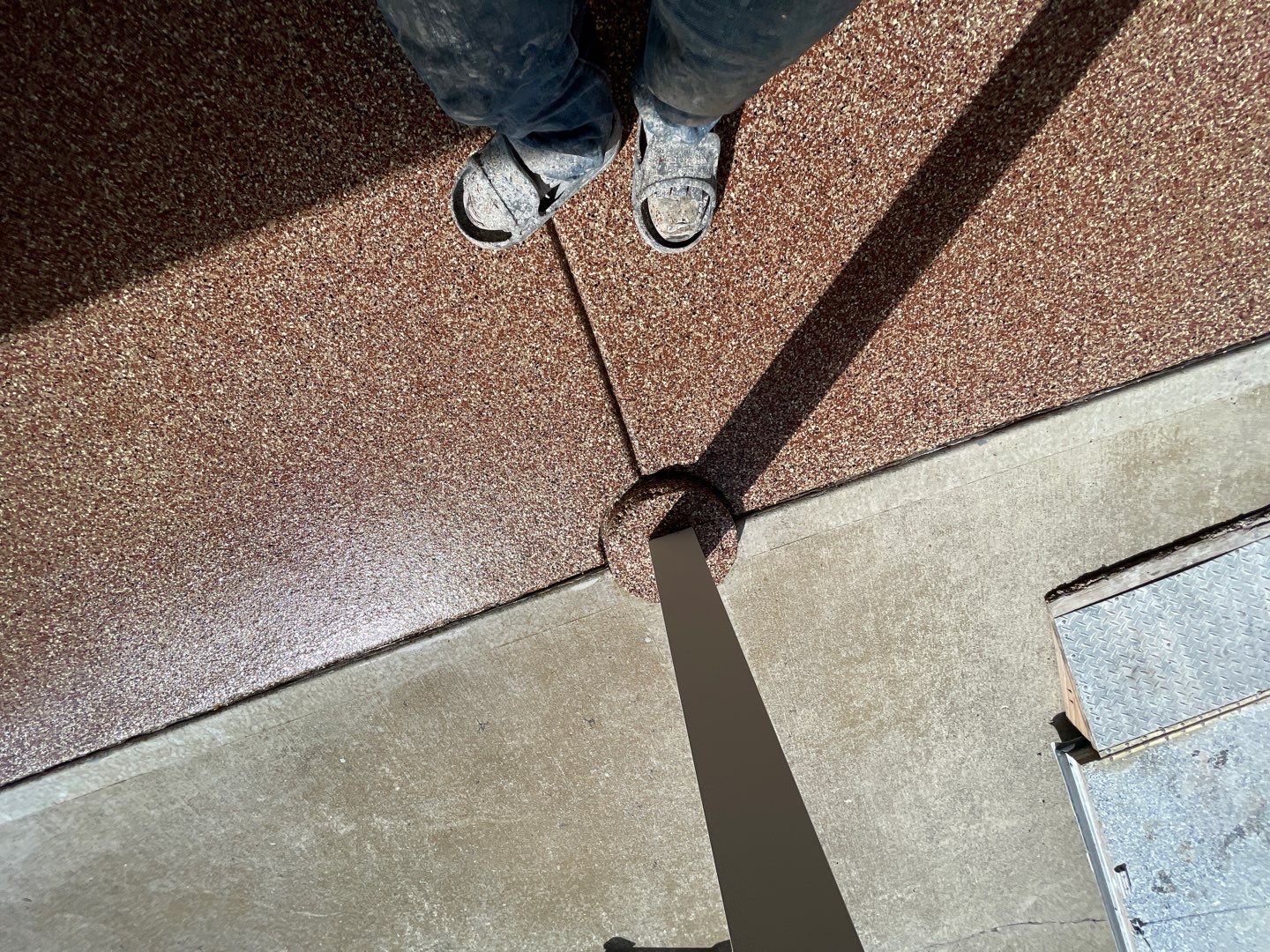 Patio Transformation using Chestnut by Croc Coatings, LLC