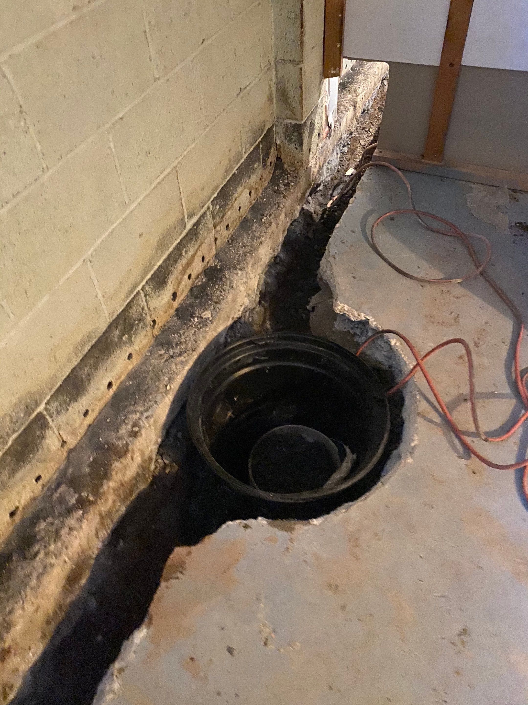 Interior French Drain Job in Cranford, NJ by Pure Service Pro, LLC 