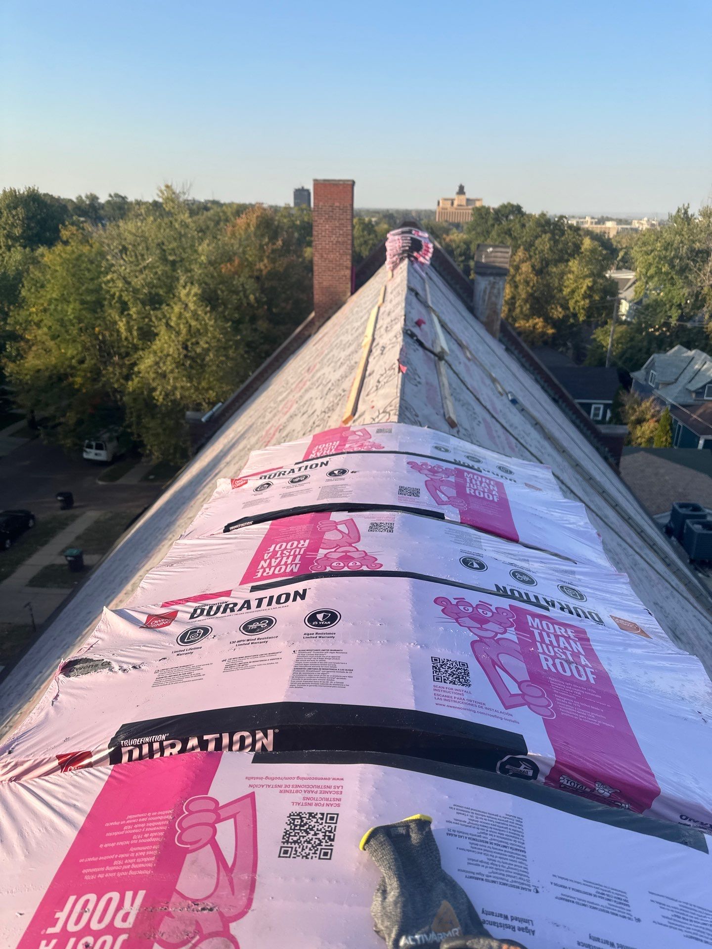Commercial Roofing Installation using Owens Corning Duration by INO Services