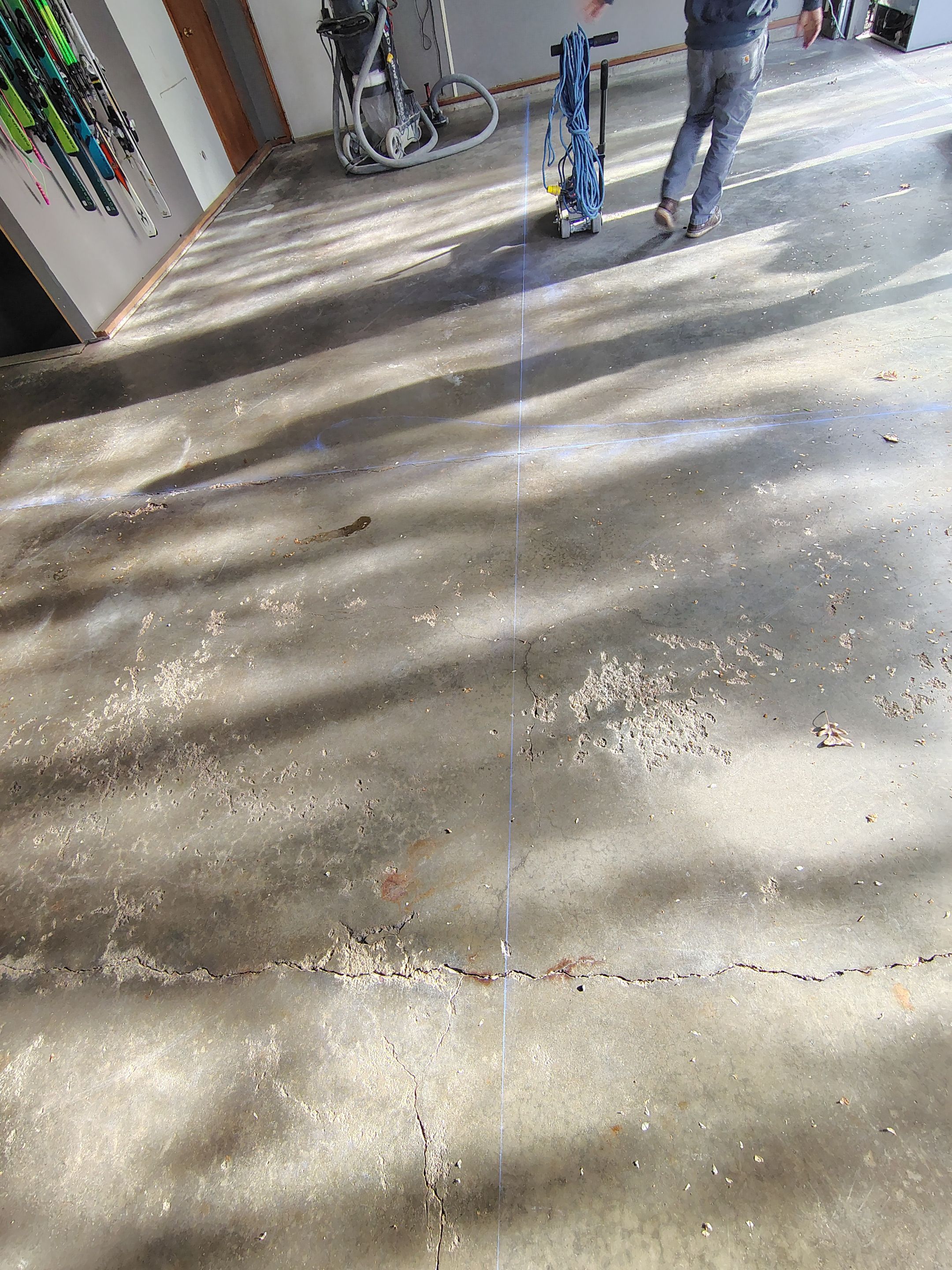 Garage Floor Concrete Coating and Crack Repair in Sioux Falls by Select Painting, Coatings & Garage Cabinets