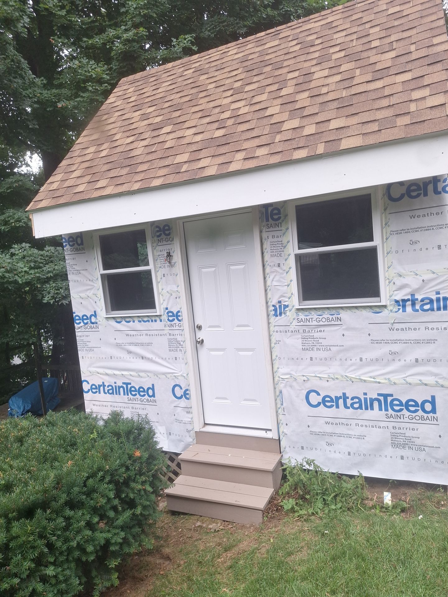 Shed Siding Renewal with Cert Monogram D/4 x 12'6" Clapboard, Natural Clay by DiGiorgi Roofing and Siding Inc