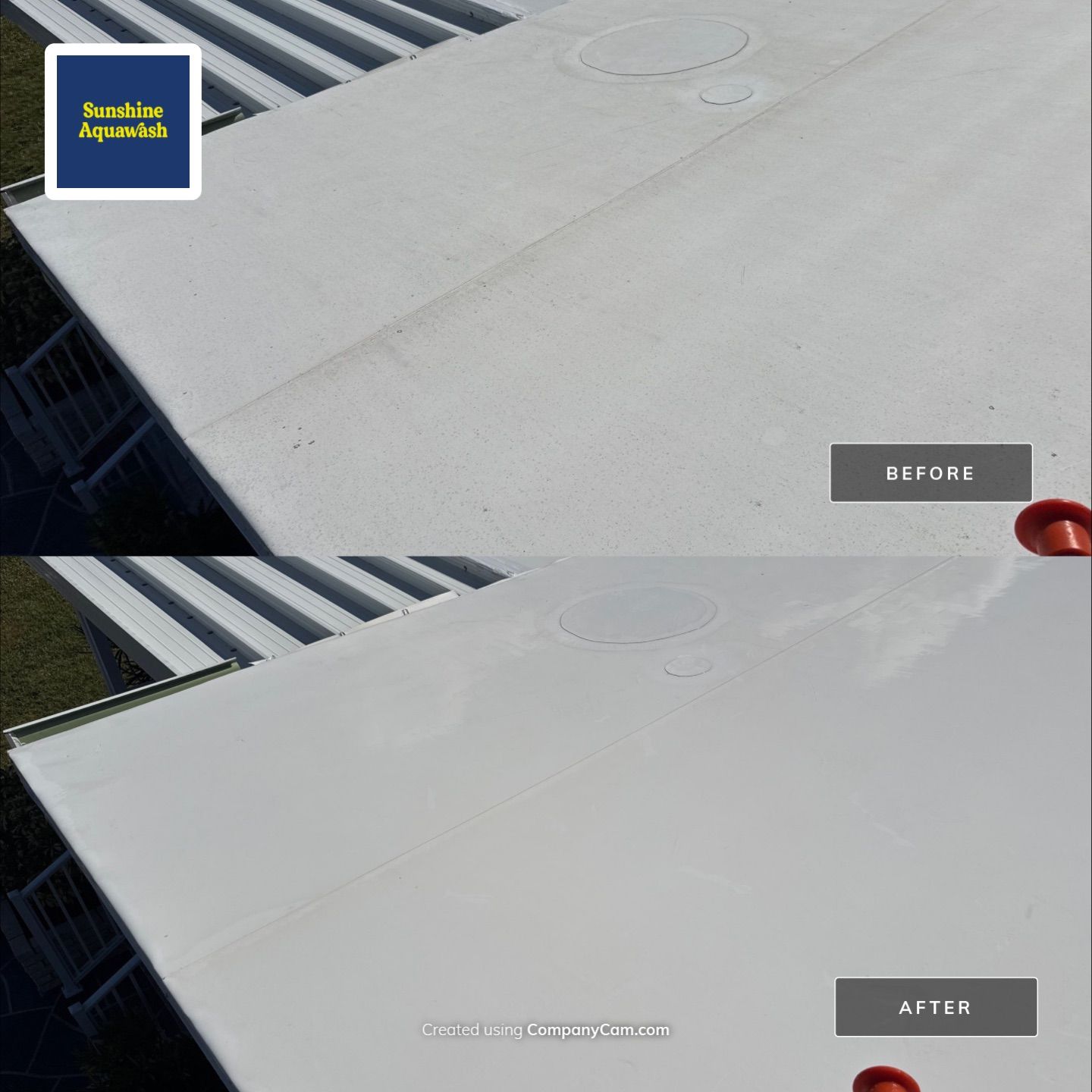 TPO Membrane Mobile Home Roof Cleaning Parrish, FL by Sunshine AquaWash