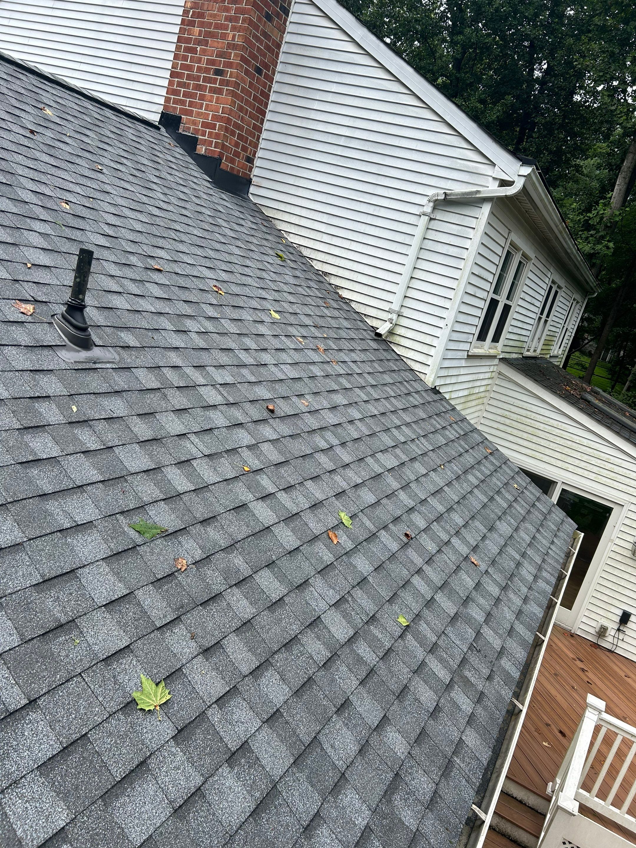 Oakton: Residential Roof Replacement with CertainTeed Landmark Designer Shingles in Pewter by RM Banning, Inc.
