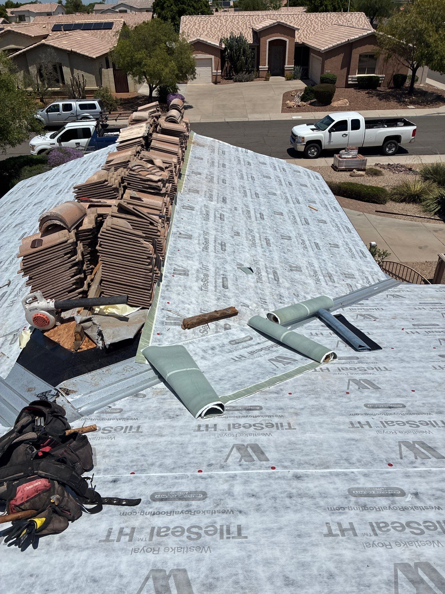 Tile reset and modbit coating in Chandler, AZ. by Weather-Tite Roofing