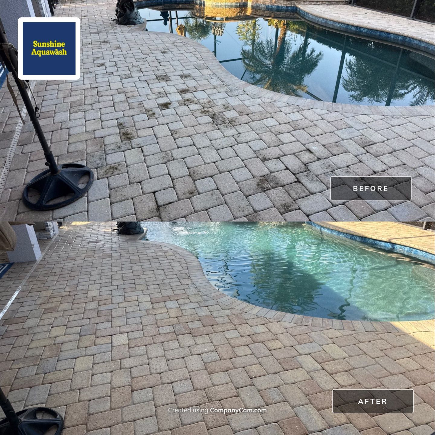 Paver Driveway, Pool Deck, Outdoor Furniture & Culvert Cleaning in Winding River Community, Bradenton, FL | Sunshine AquaWash by Sunshine AquaWash