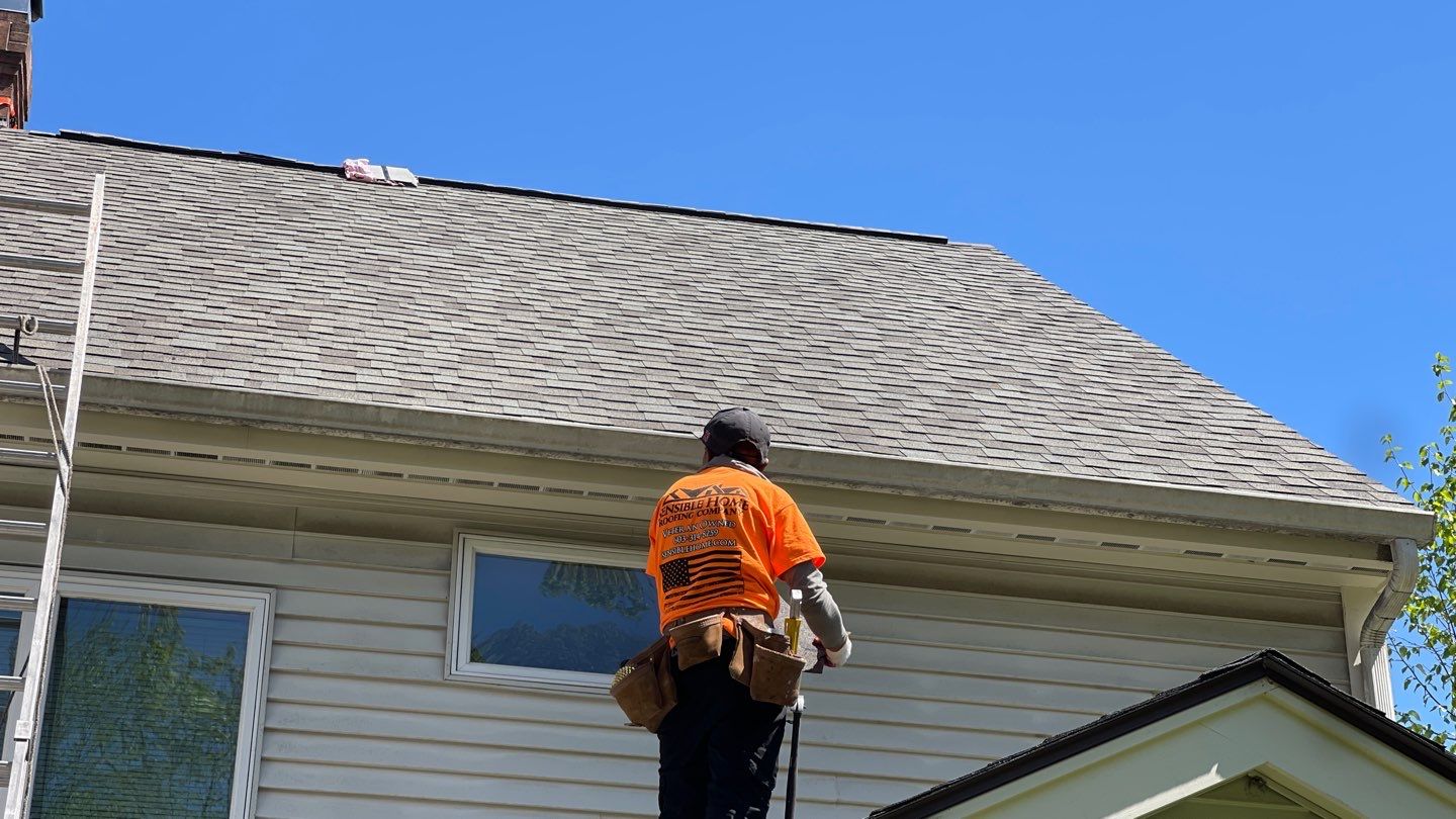 Veterans Helping Veterans – Full Roof Transformation with Owens Corning Driftwood! by Sensible Home Solutions