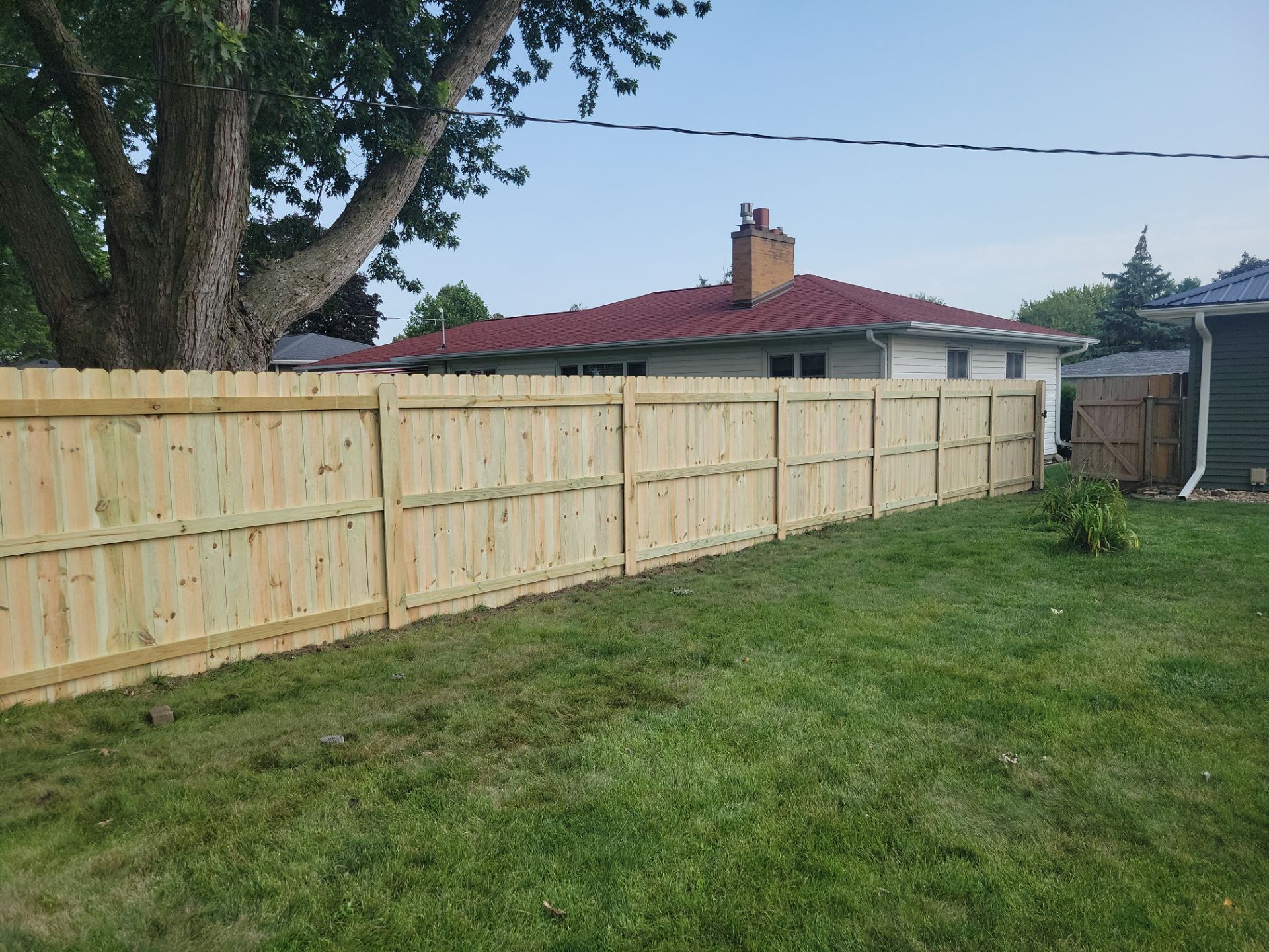 Residential Wood Privacy Fence Replacement and Gate Installation in Waterloo by Perfect Picket Fence and Stain