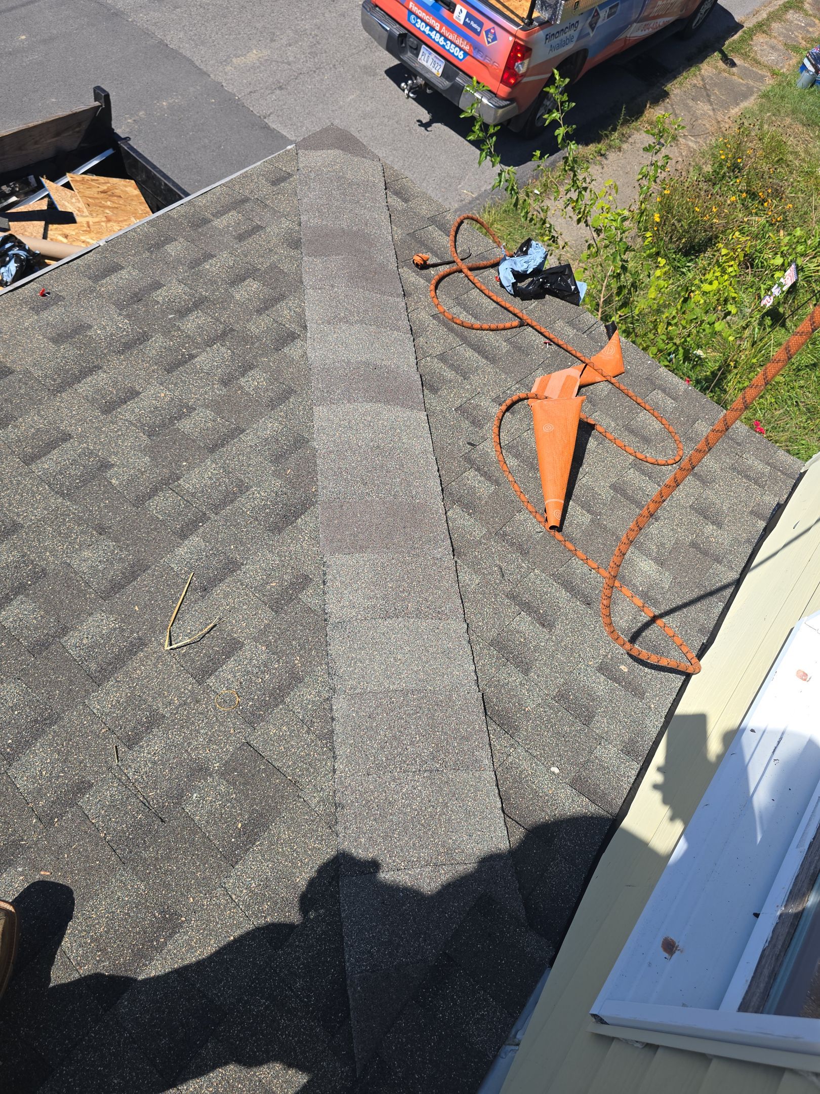 Residential Roofing Installation using GAF Timberline HDZ Weatherer Wood by Rainstoppers Roofing