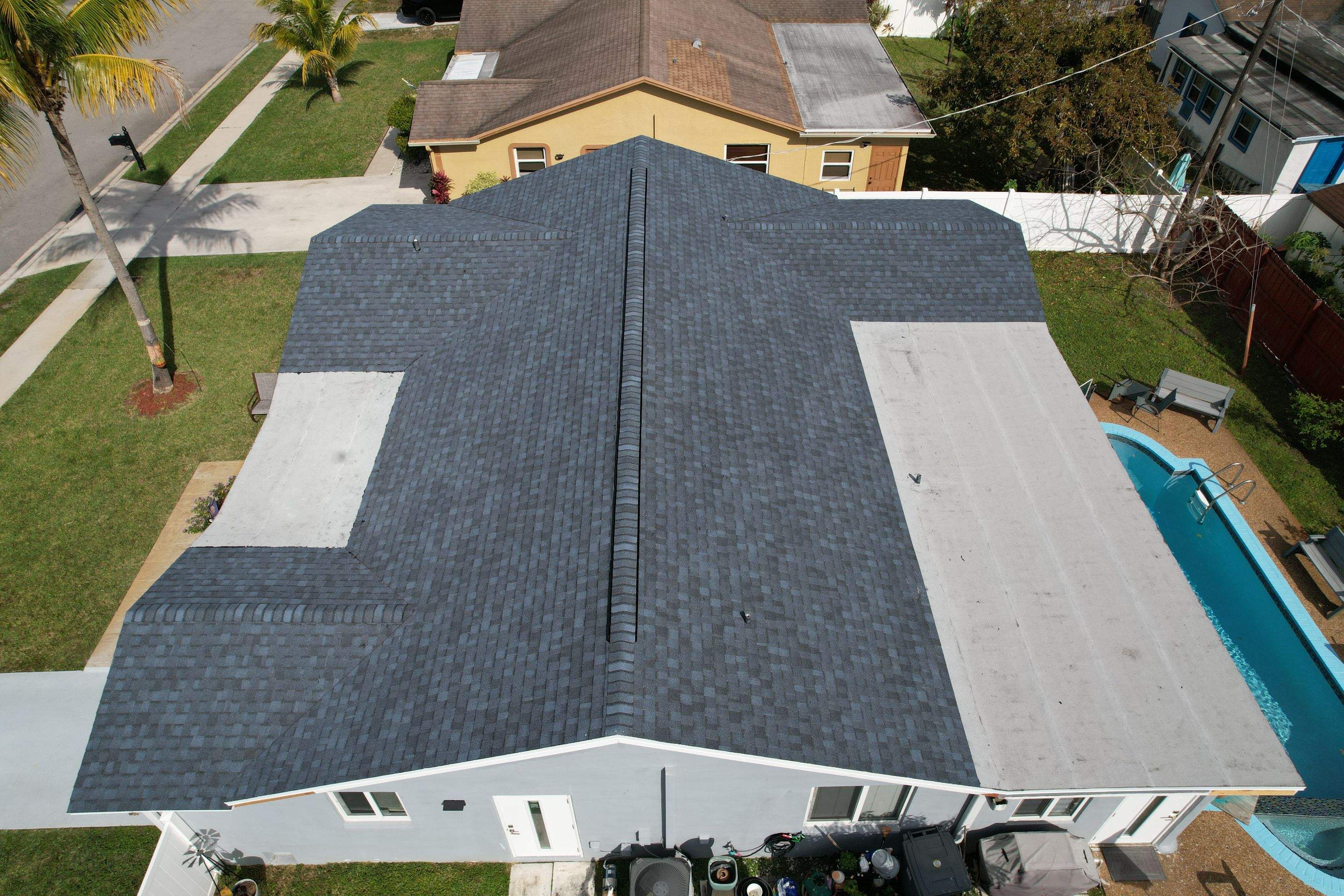 Shingles & Flat using CT Landmark Pro Ar Coastal Blue by Roofing Recovery