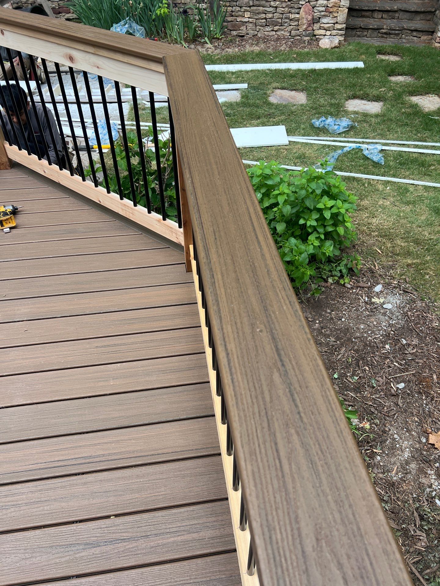 James Hardie Siding Install, Rotten Wood Replacement, Trex Deck Resurface, and Exterior Paint Project in Roswell, GA by Nelson Exteriors 
