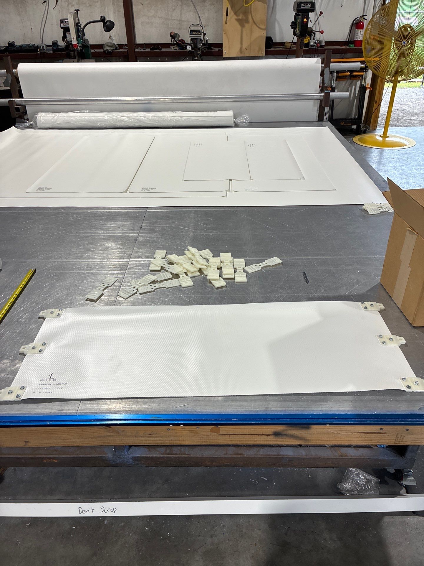 Custom Hurricane Fabric Storm Shutter Installation in Panama City by Brannan Aluminum Inc.