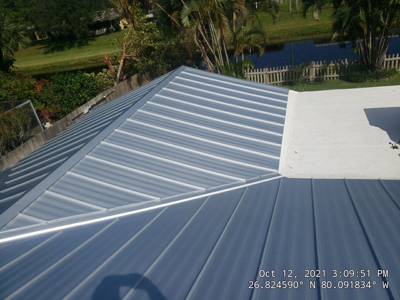 Residential Roofing Installation using 1" Nail strip metal roof by BLUES BROTHERS ROOFING