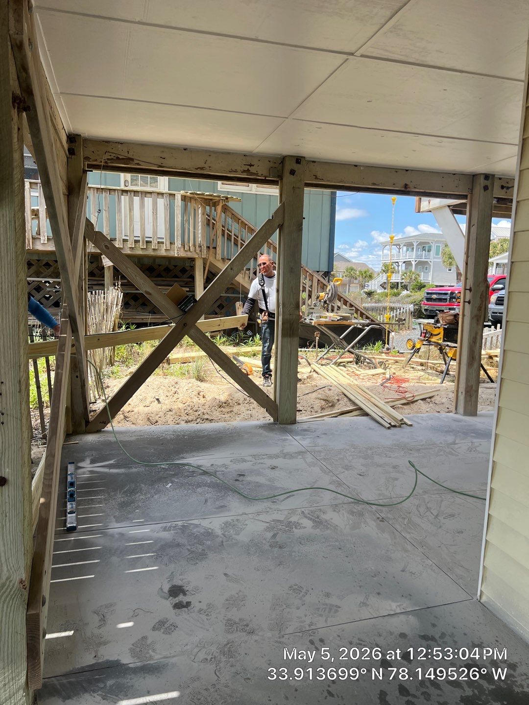 New Concrete Driveway Installation in Oak Island NC by Licensed General Contractor by RGR Construction and Roofing, LLC