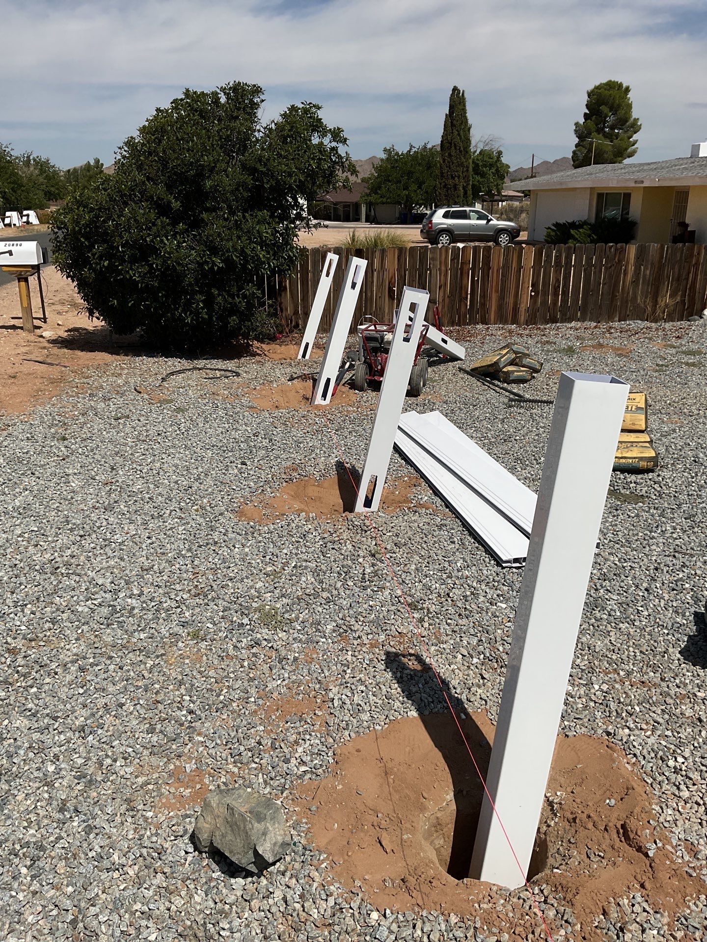 Fence Installation using Vinyl by Fence Guys Inc. 