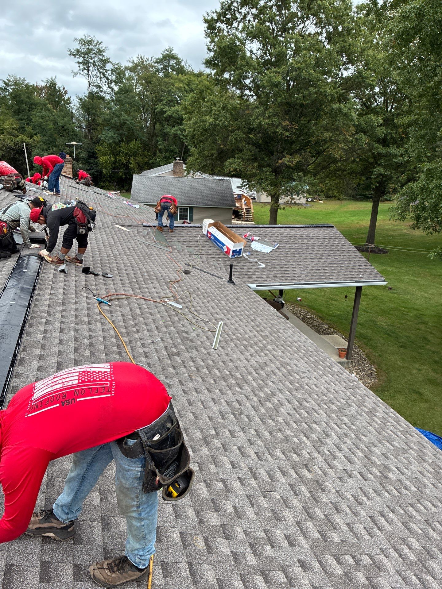 Residential GAF Timberline HDZ Shingle Roof Installation in Walnut Bottom by Teflon Roofing
