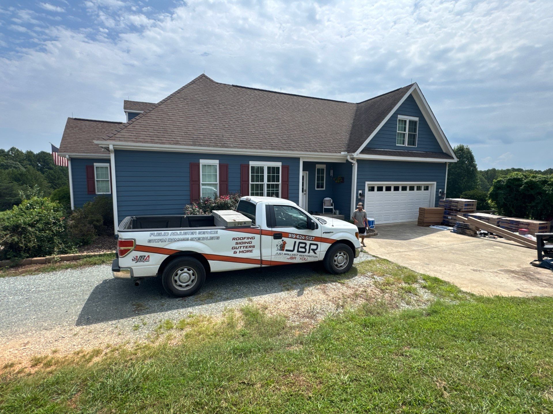 Roof and gutters replacement by hail damage by Just Brilliant Restoration JBR