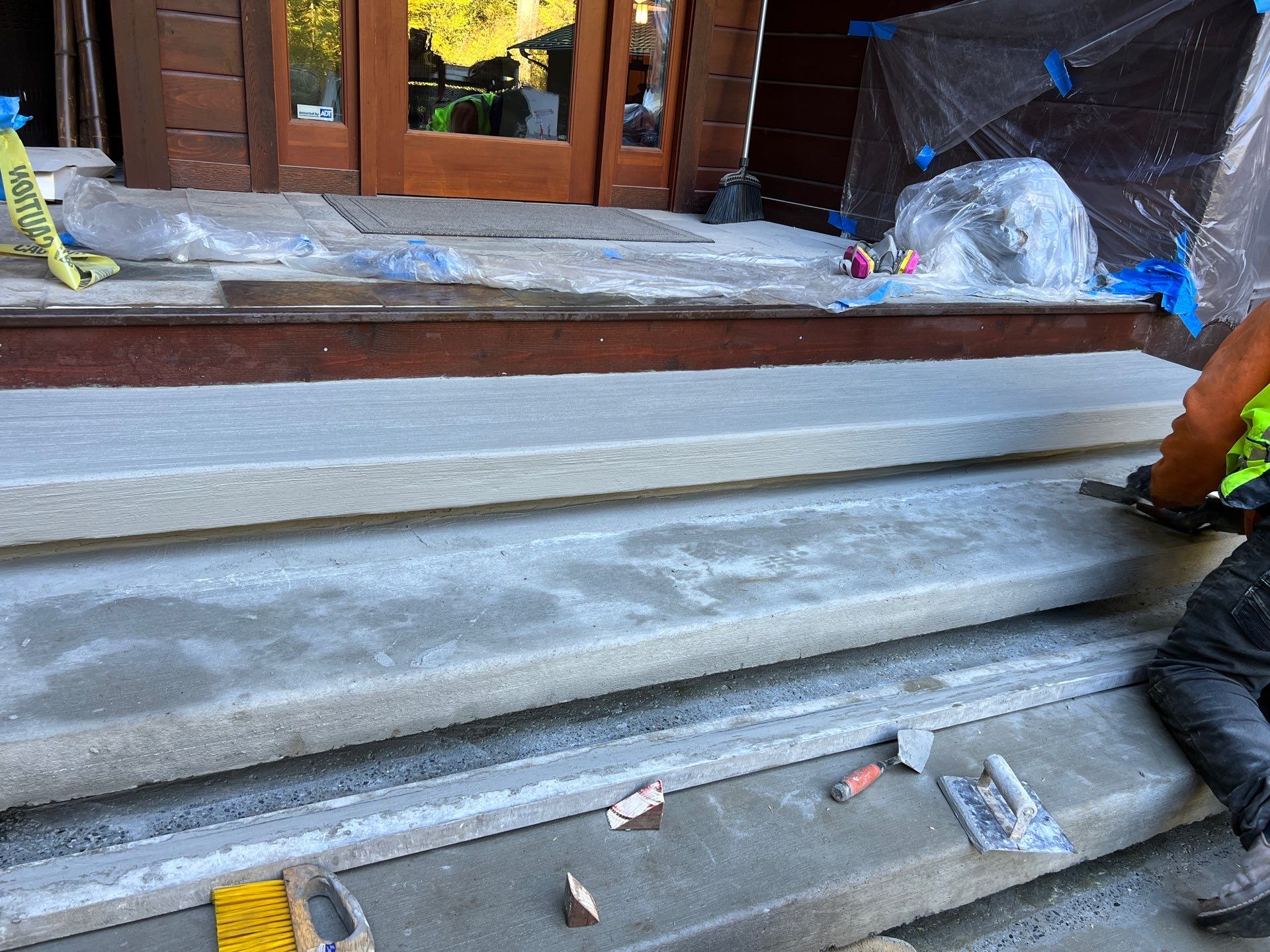 Pia | Custom Concrete Driveway, Walkway & Floating Steps by Jireh Asphalt & Concrete Inc 