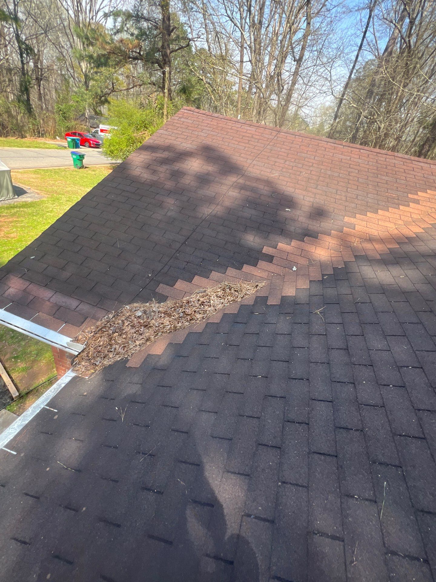 HOA gutter cleaning before photo.