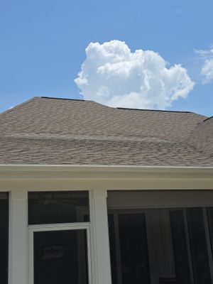 Roof Repair Above a Sliding Door in Leland, NC