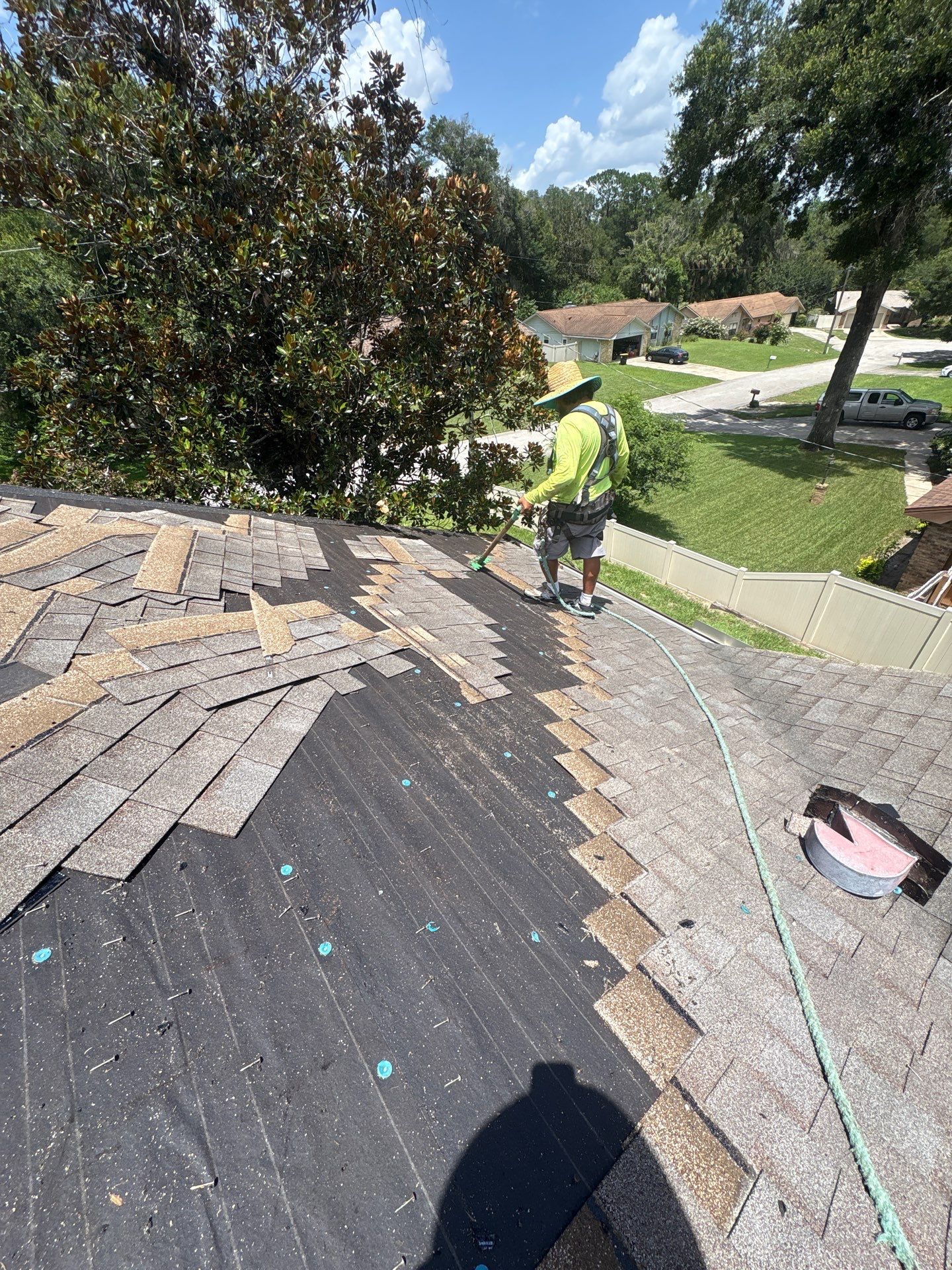 Architectural Shingle Roof Replacement and Attic Inspection in Orange City by Pinnacle Roofing Group