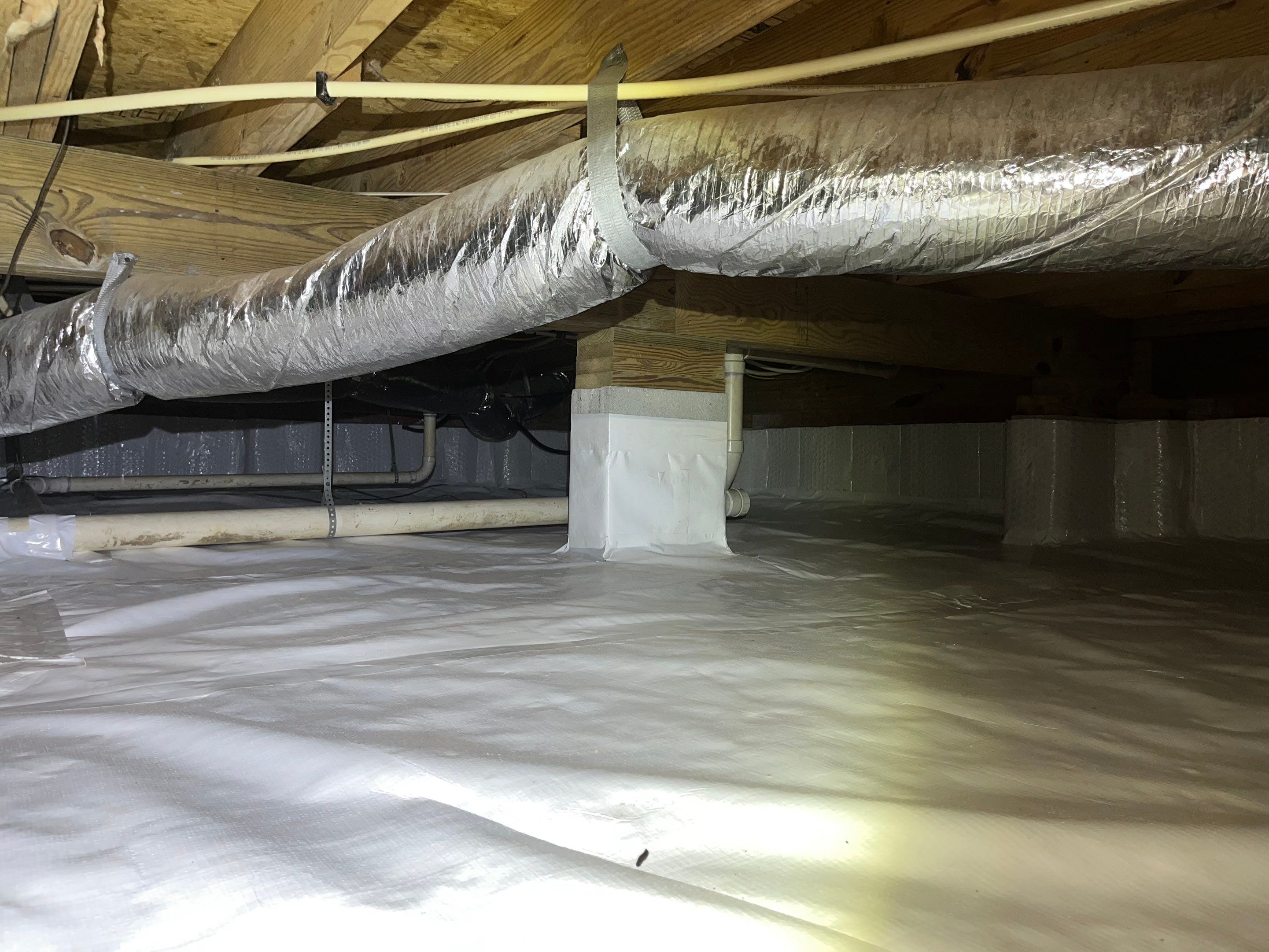 Impact Choice Encapsulation with French Drain and Crawlspace Doors by Impact Crawlspace