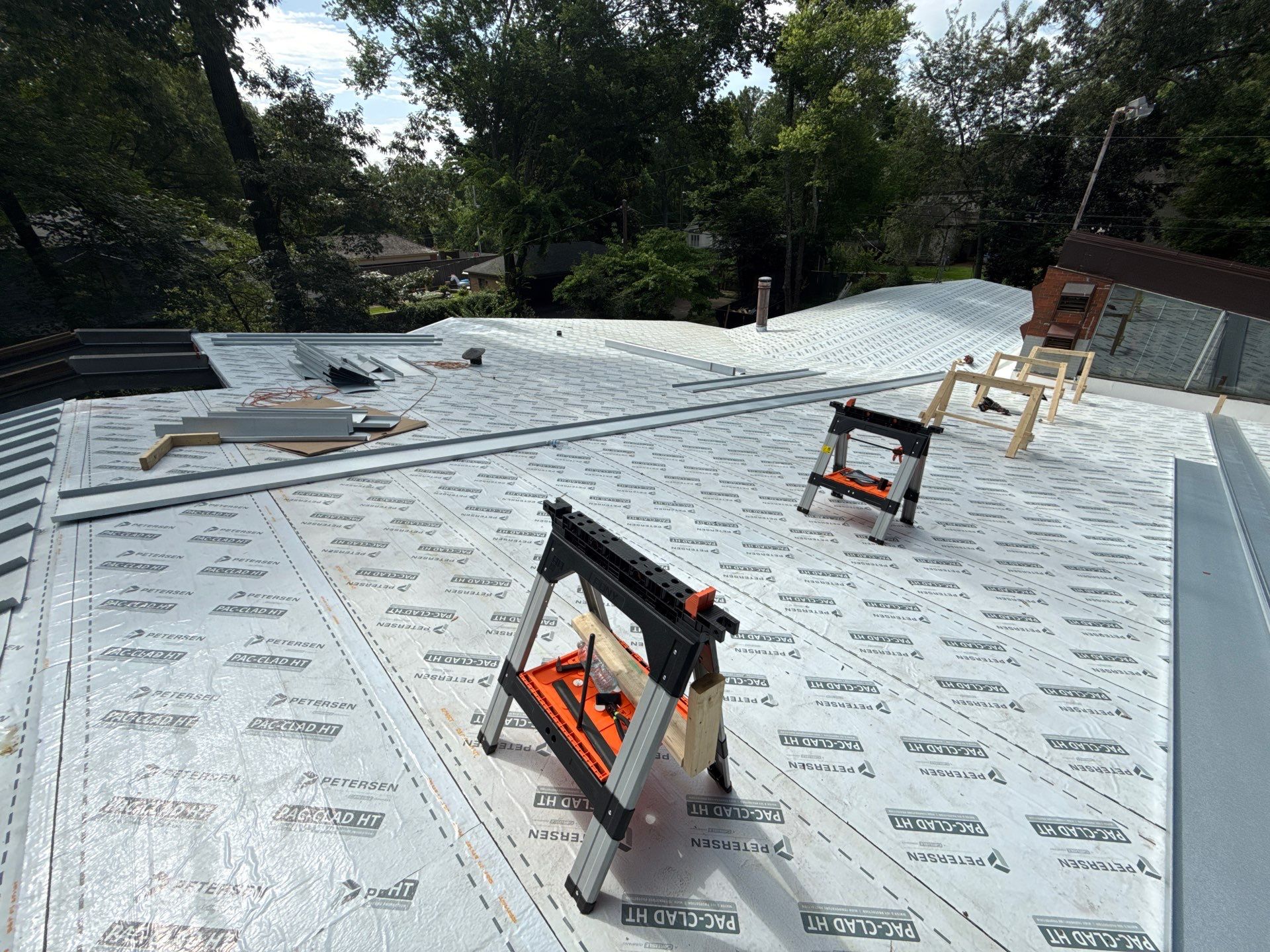 Residential Standing Seam Metal Roof and Membrane Replacement in Memphis by Revival Roofing Services