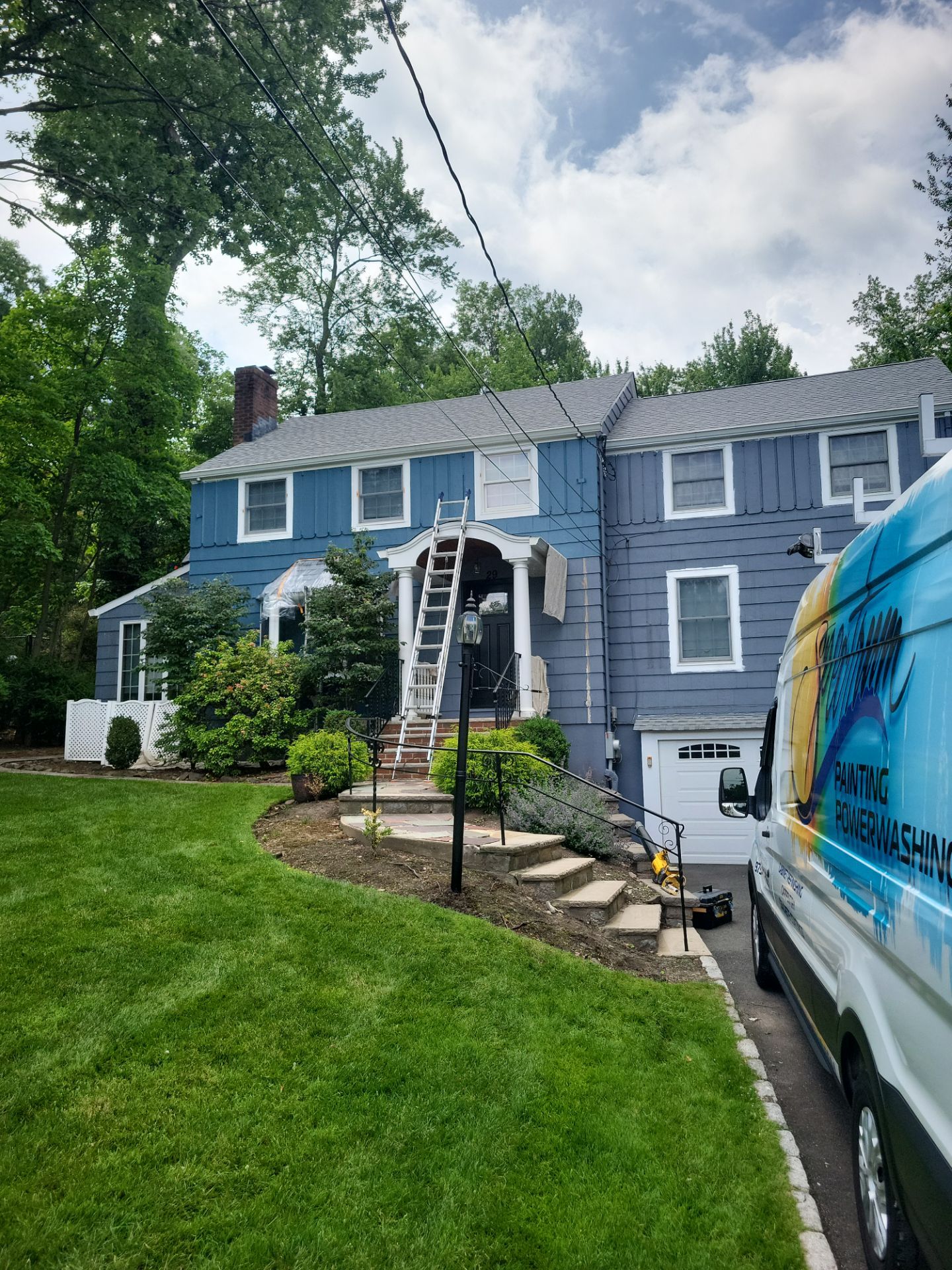 Exterior Painting and Cedar Shingle Siding Repair in Cedar Grove by Spectrum Painting, LLC