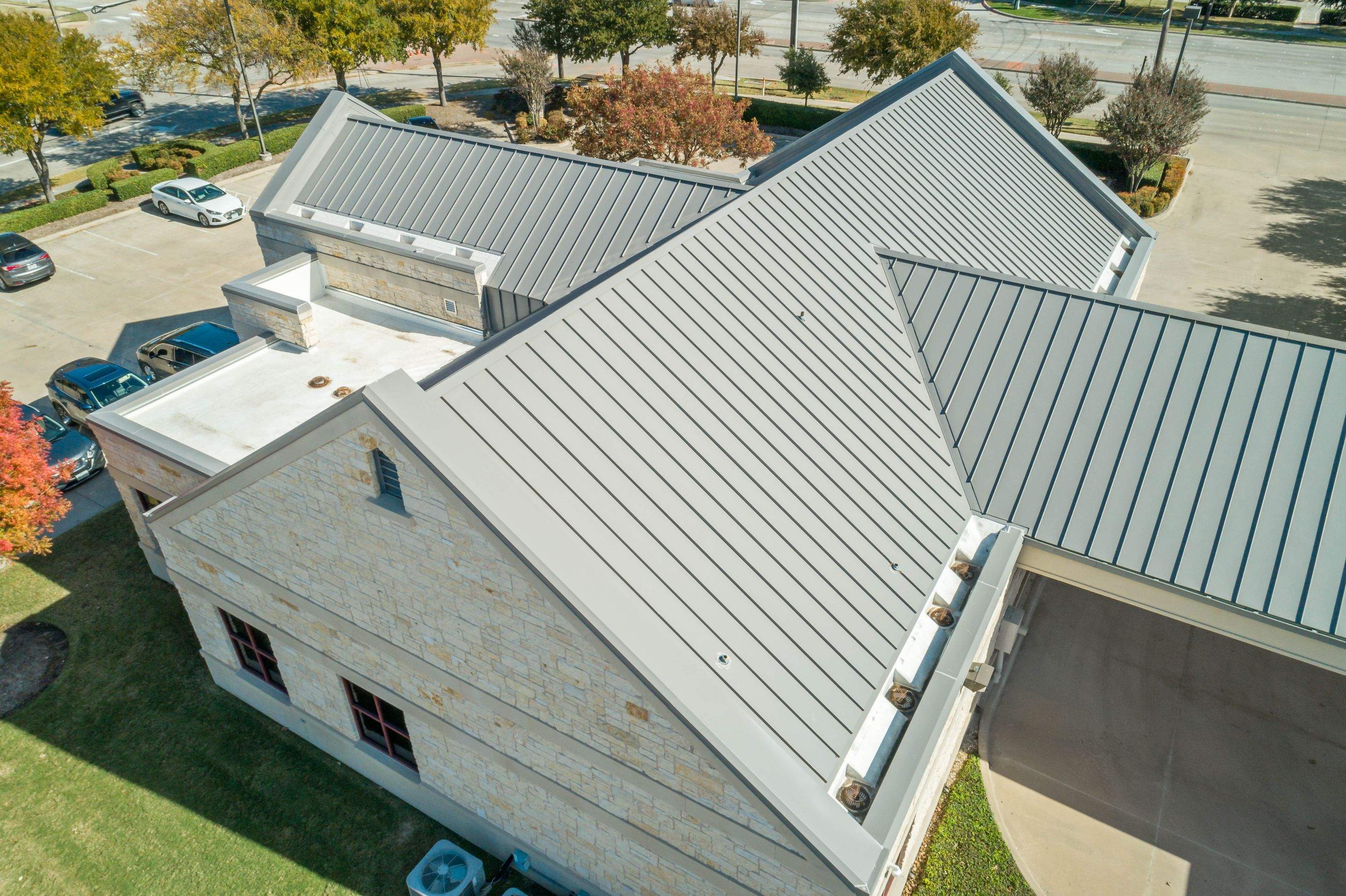 Commercial Roof Replacement using Standing Seam Roofing in Carrollton, TX by Roof Experts