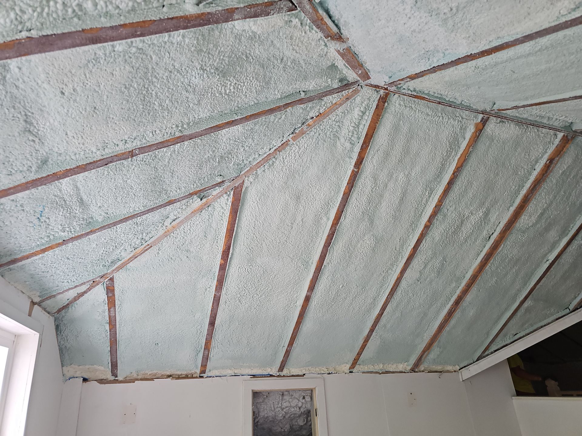 Attic Insulation using open cell spray foam by NYS Foam & Energy