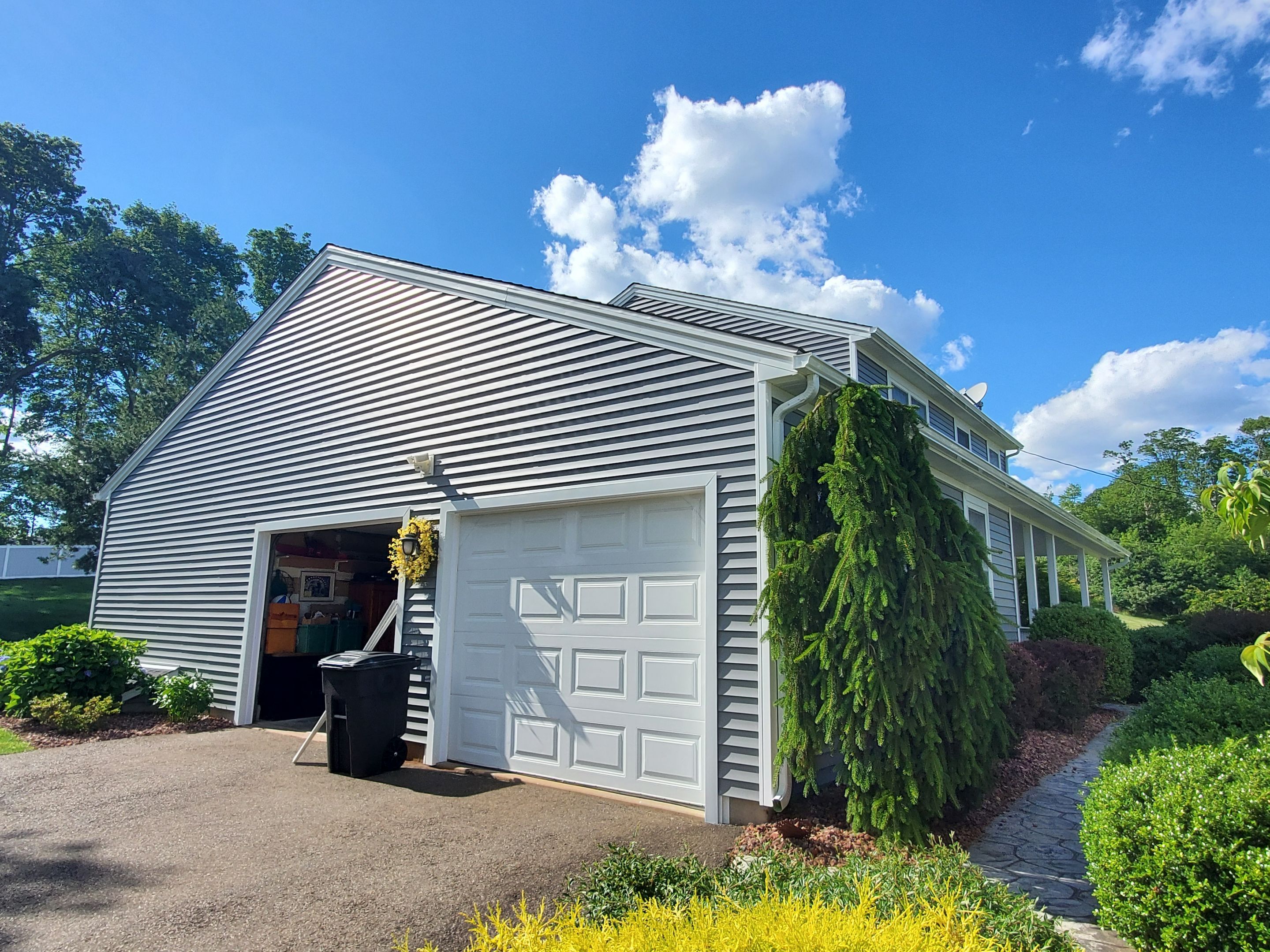 Siding Installation using Certainteed Monogram Charcoal gray and Owens Corning Versetta Stone Sterling by A Plus Exterior