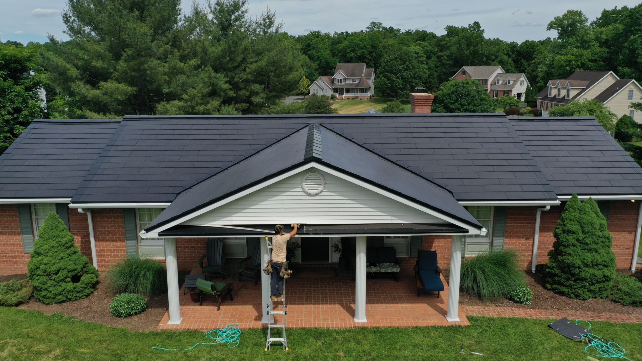 Tesla Solar Roof Installation by American Home Contractors