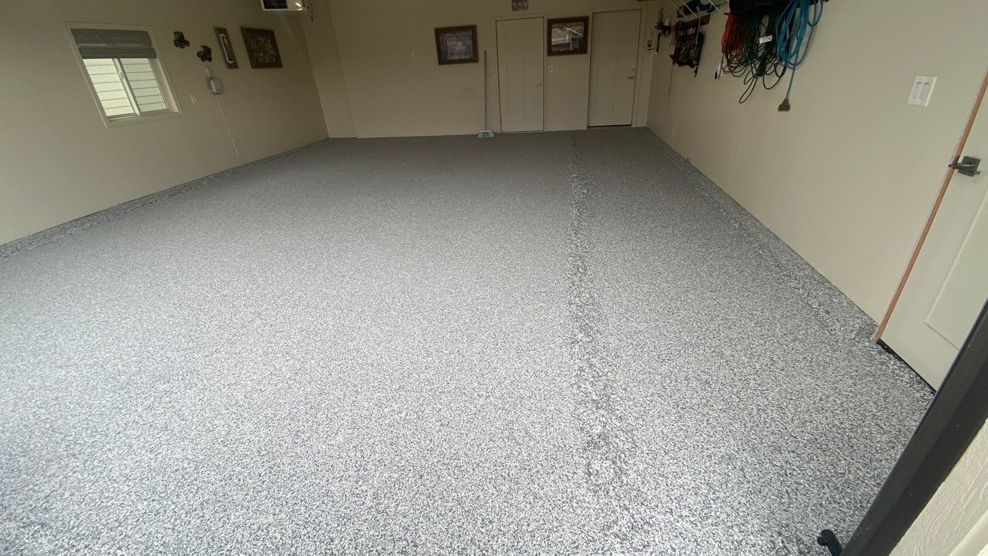 Garage using Slate Stone by Select Painting, Coatings & Garage Cabinets