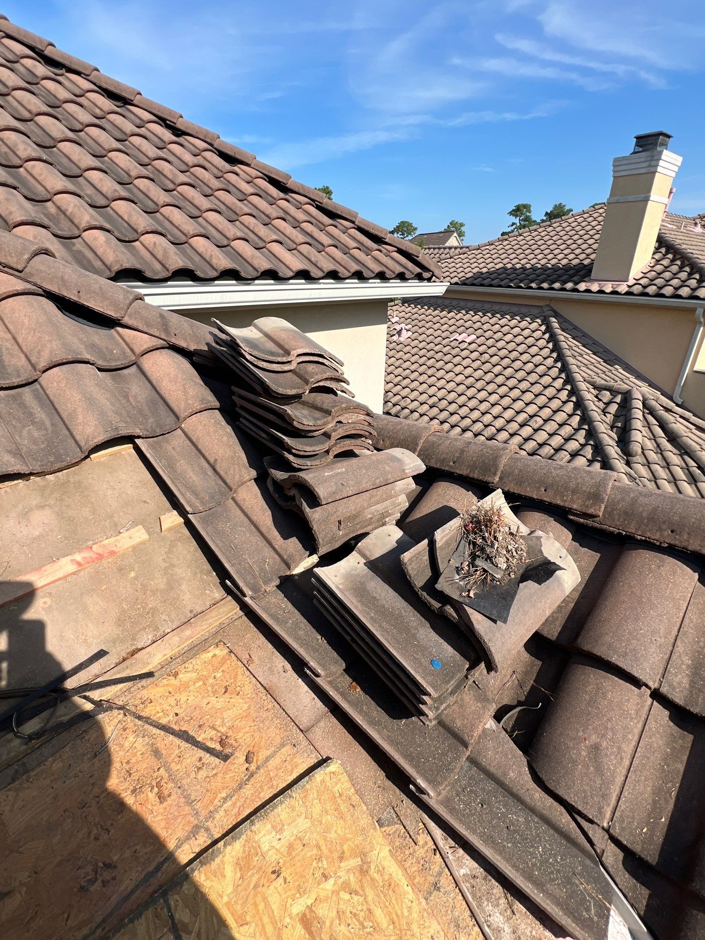 Residential Roofing Repair using tile by Roof Repair Services LLC