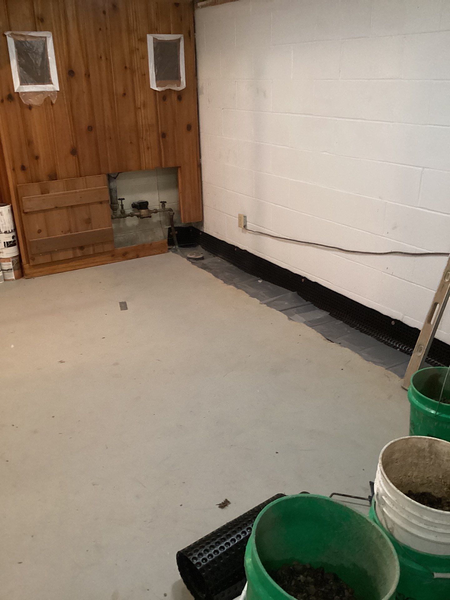 Drain tile in Woodbury by Waterproofing Northeast