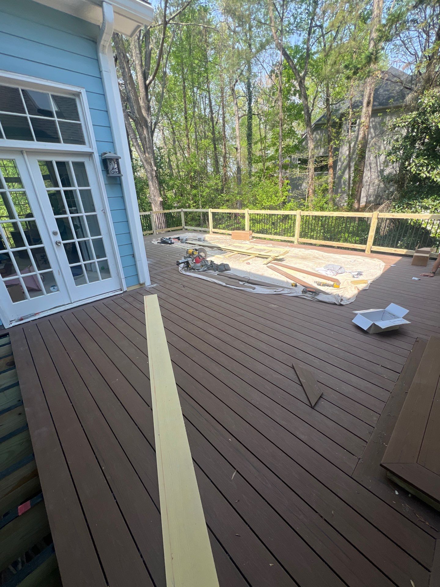 Custom Elevated Composite Deck Installation in Marietta by Swift Home Renovations