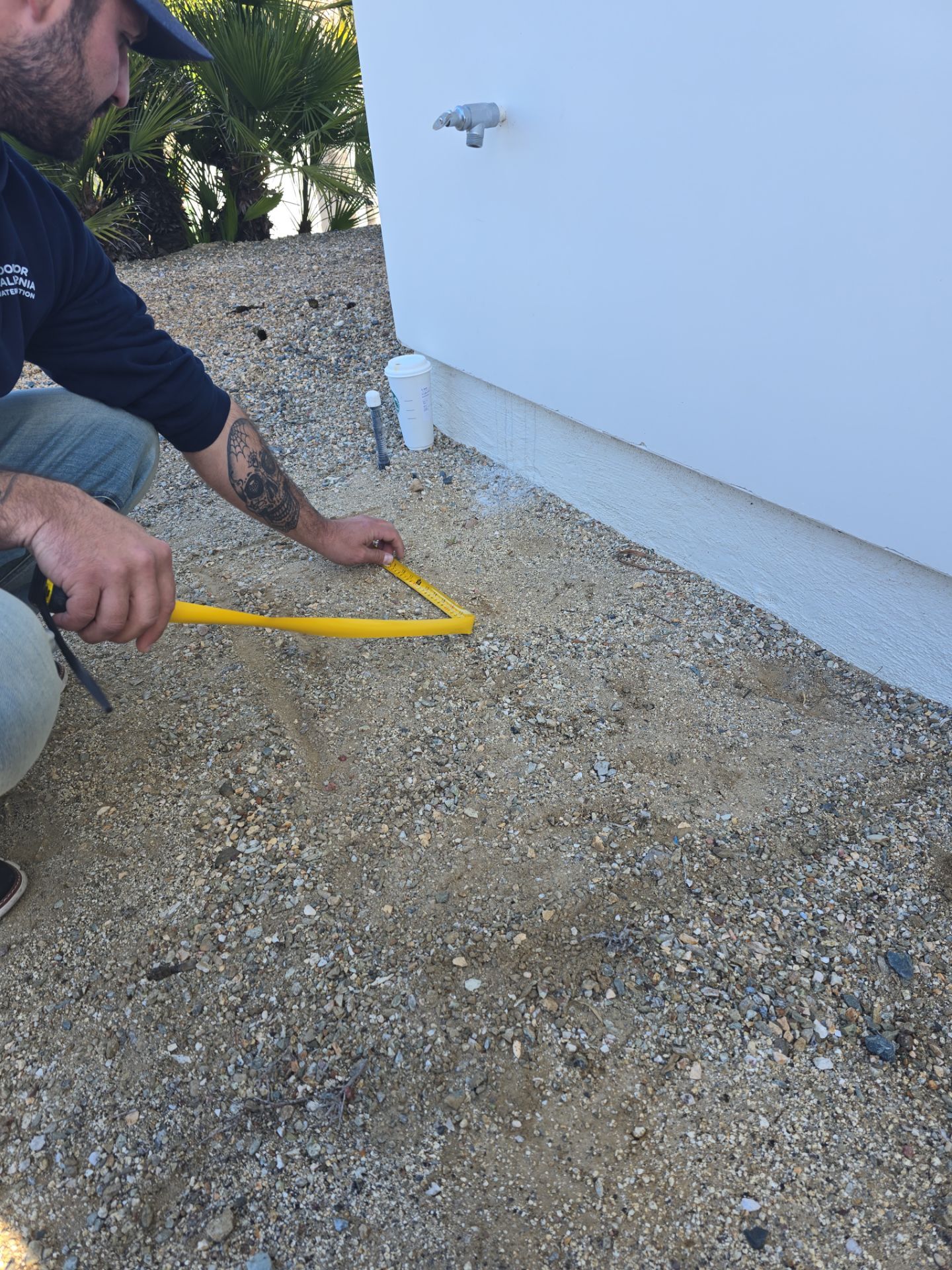 Installing Exterior Water House Line Piping by Us Plumbing