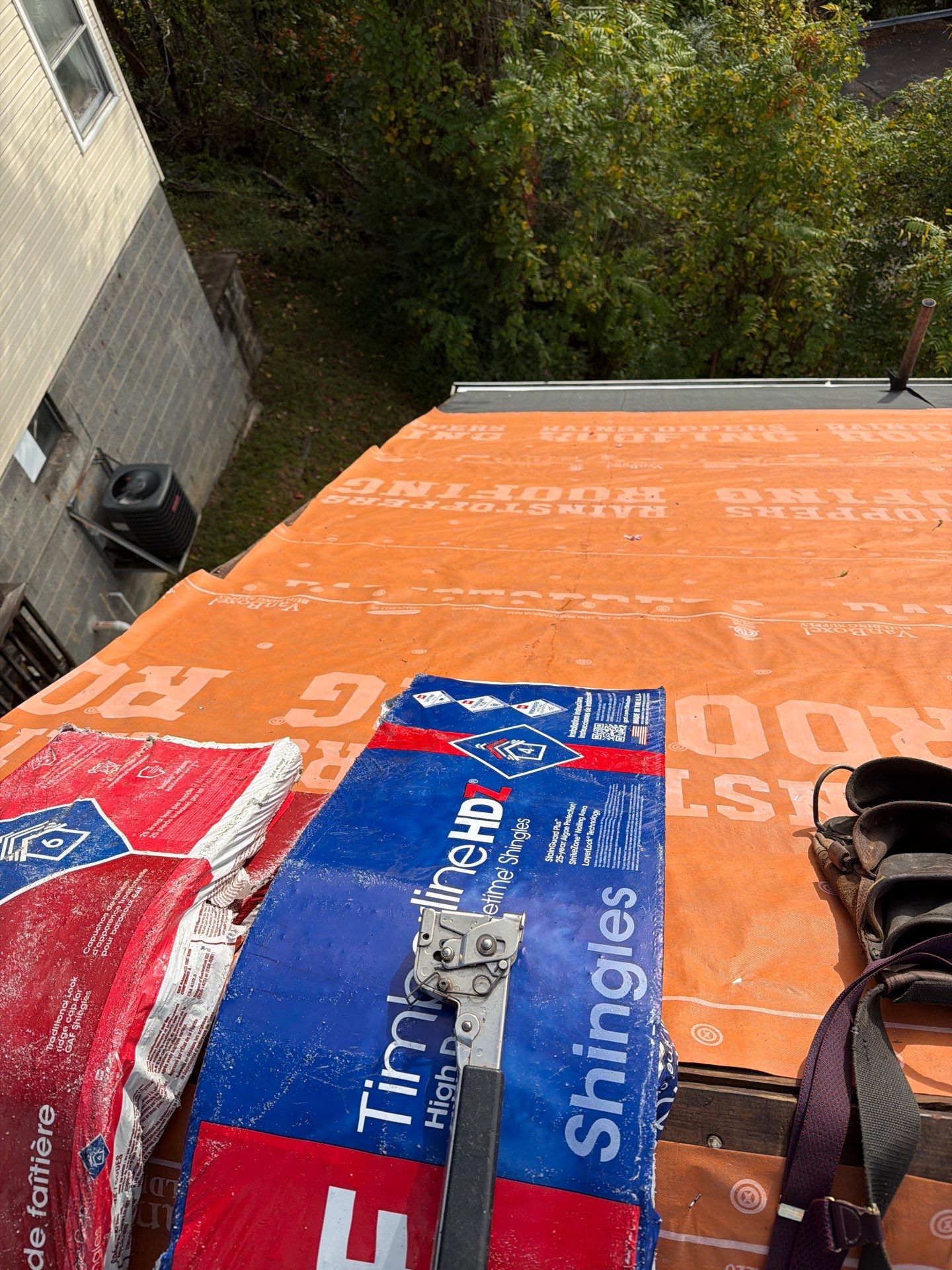 Residential Roofing Installation using GAF Timberline HDZ Fox Hollow Grey by Rainstoppers Roofing