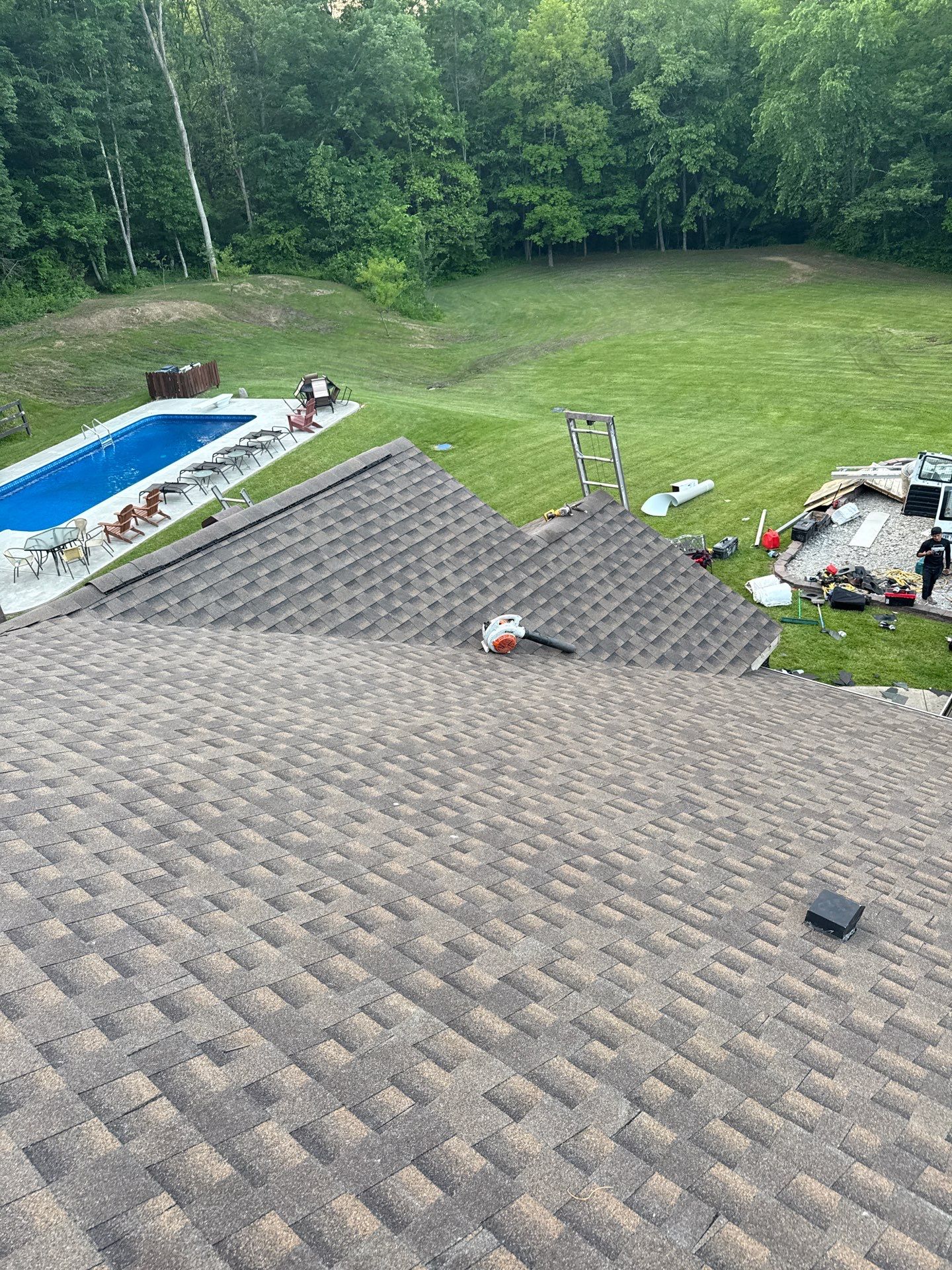 Residential Roofing Installation using GAF Timberline HDZ Barkwood by Rainstoppers Roofing