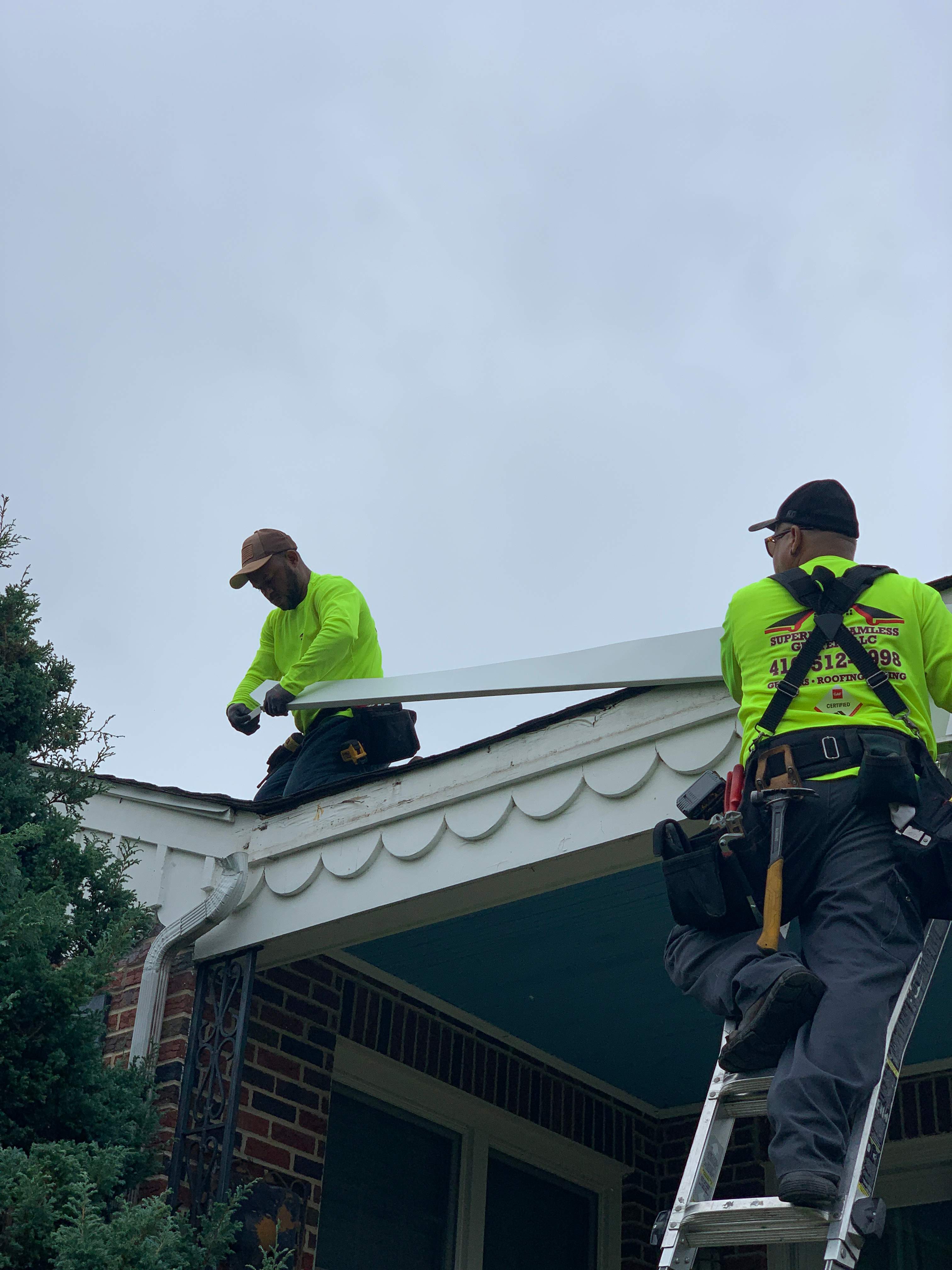 Gutter Installation using 6" Seamless Gutters by Matter Construction, LLC