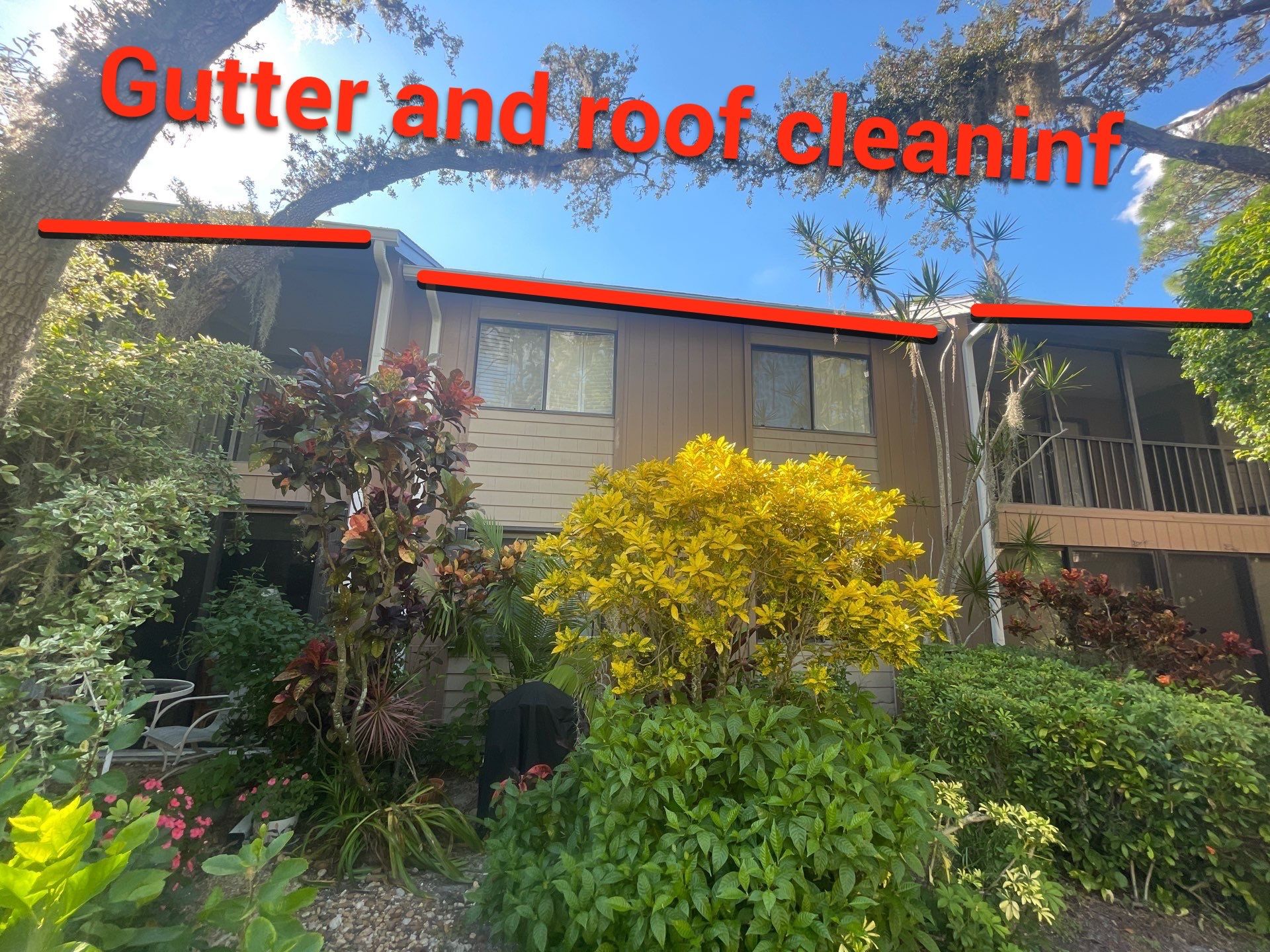 Clean Gutters and Roof in Sarasota FL by Gutter Professors