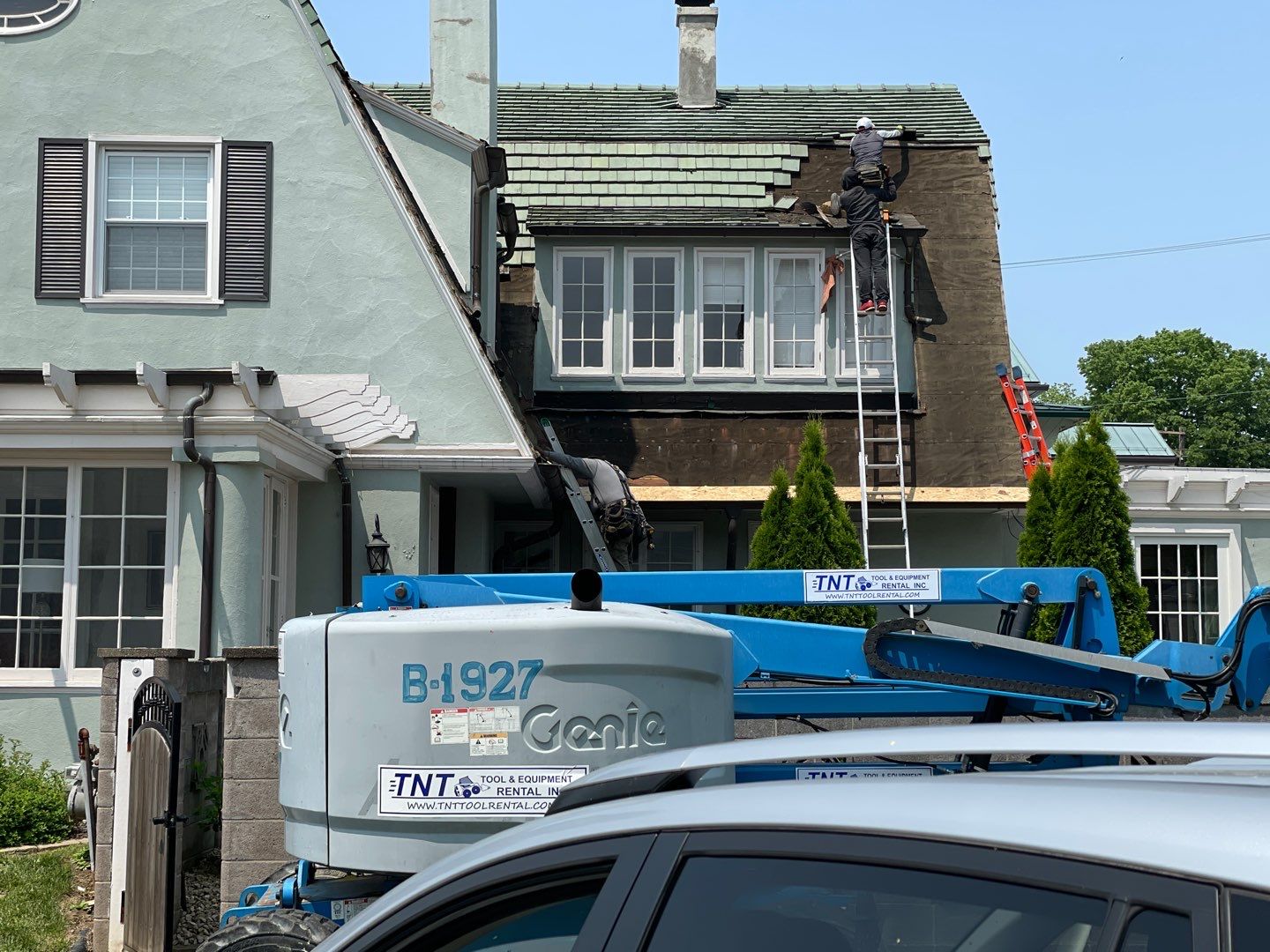Slate removal/Cedar Shake replacement by Storm Contracting 
