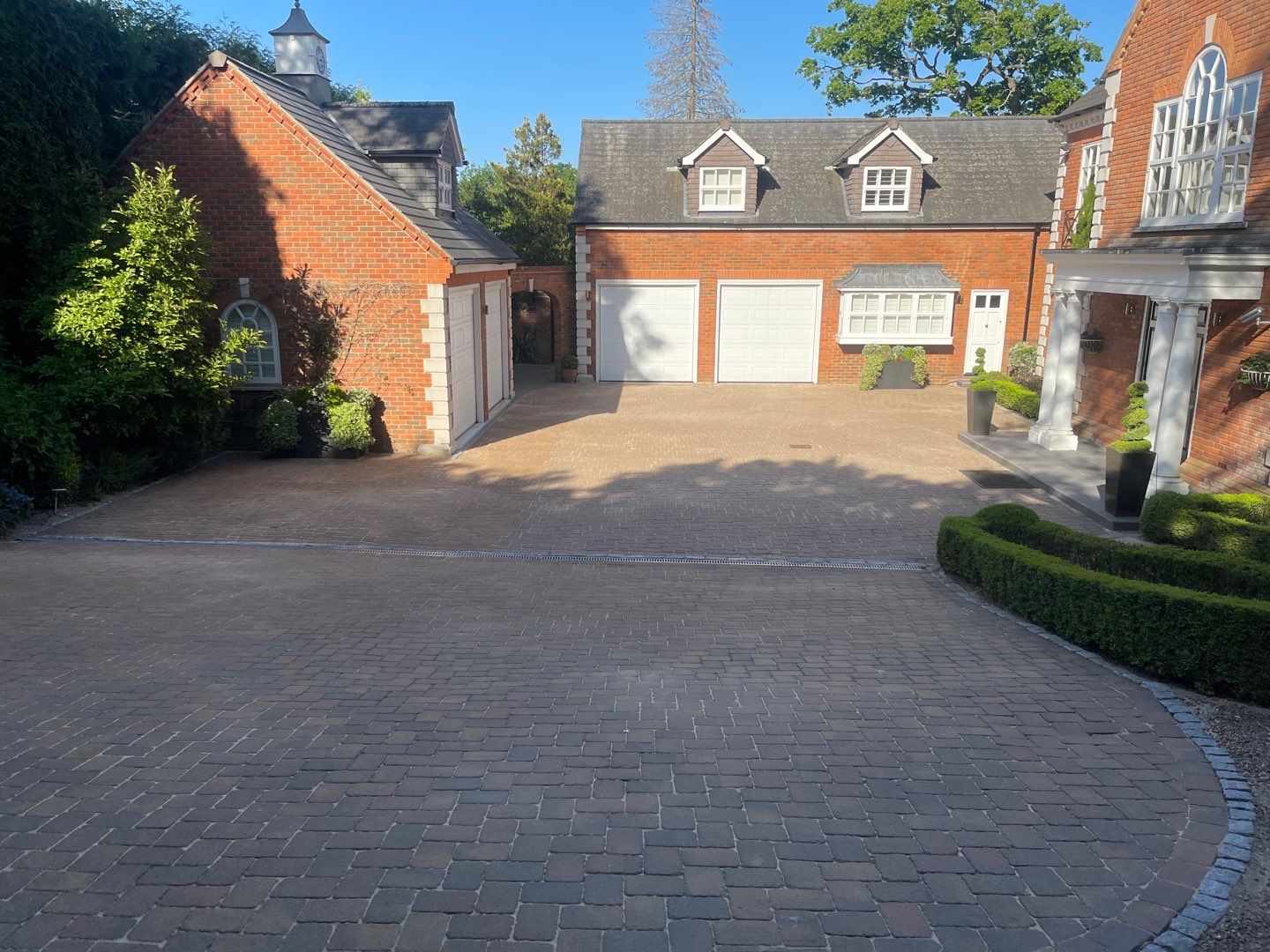 Driveway and stonework cleaning. using honda 21 ltr/min by Ges Exterior Cleaning ltd