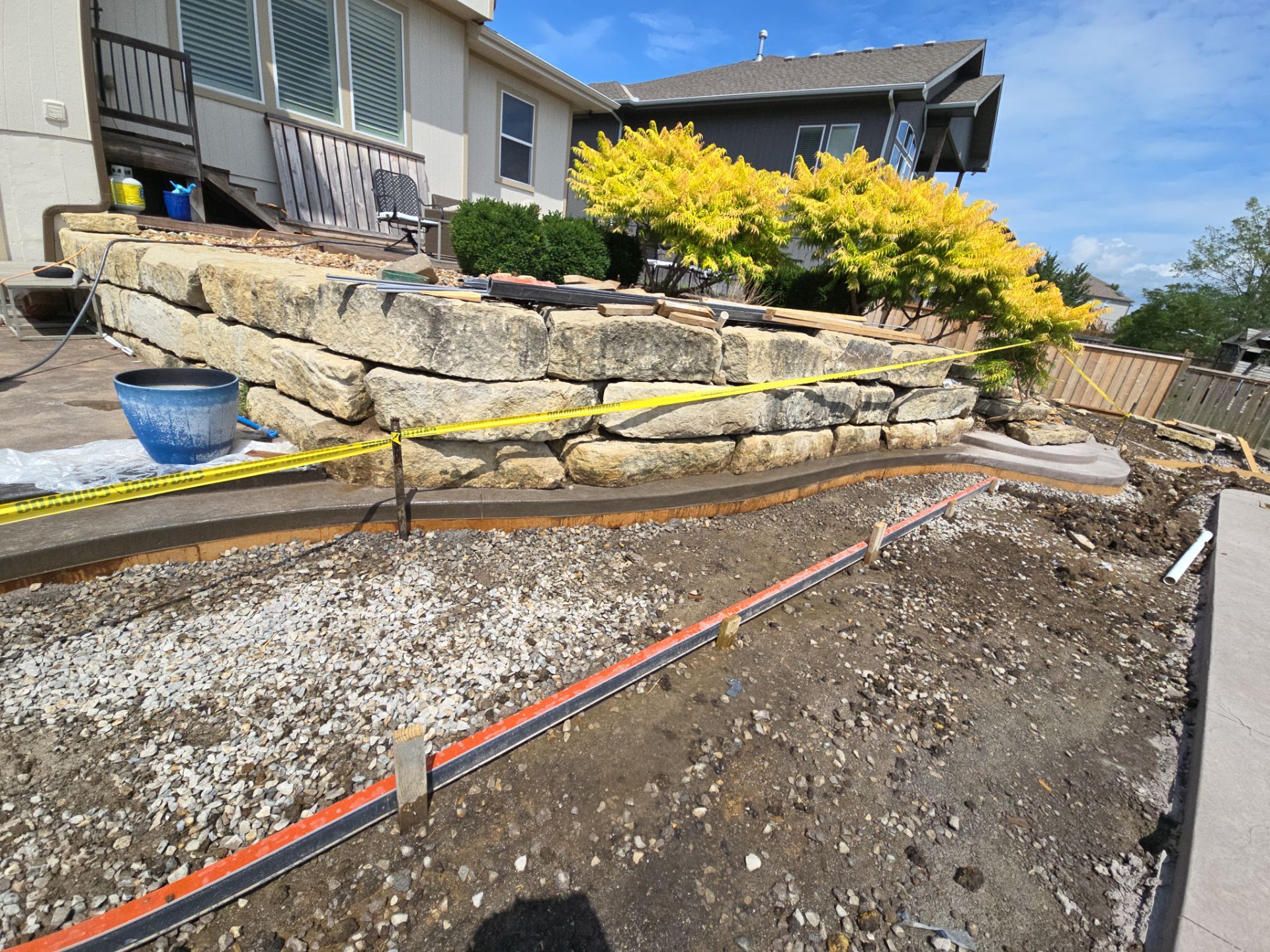 Back Yard Pool Patio by LAND ESCAPES LLC