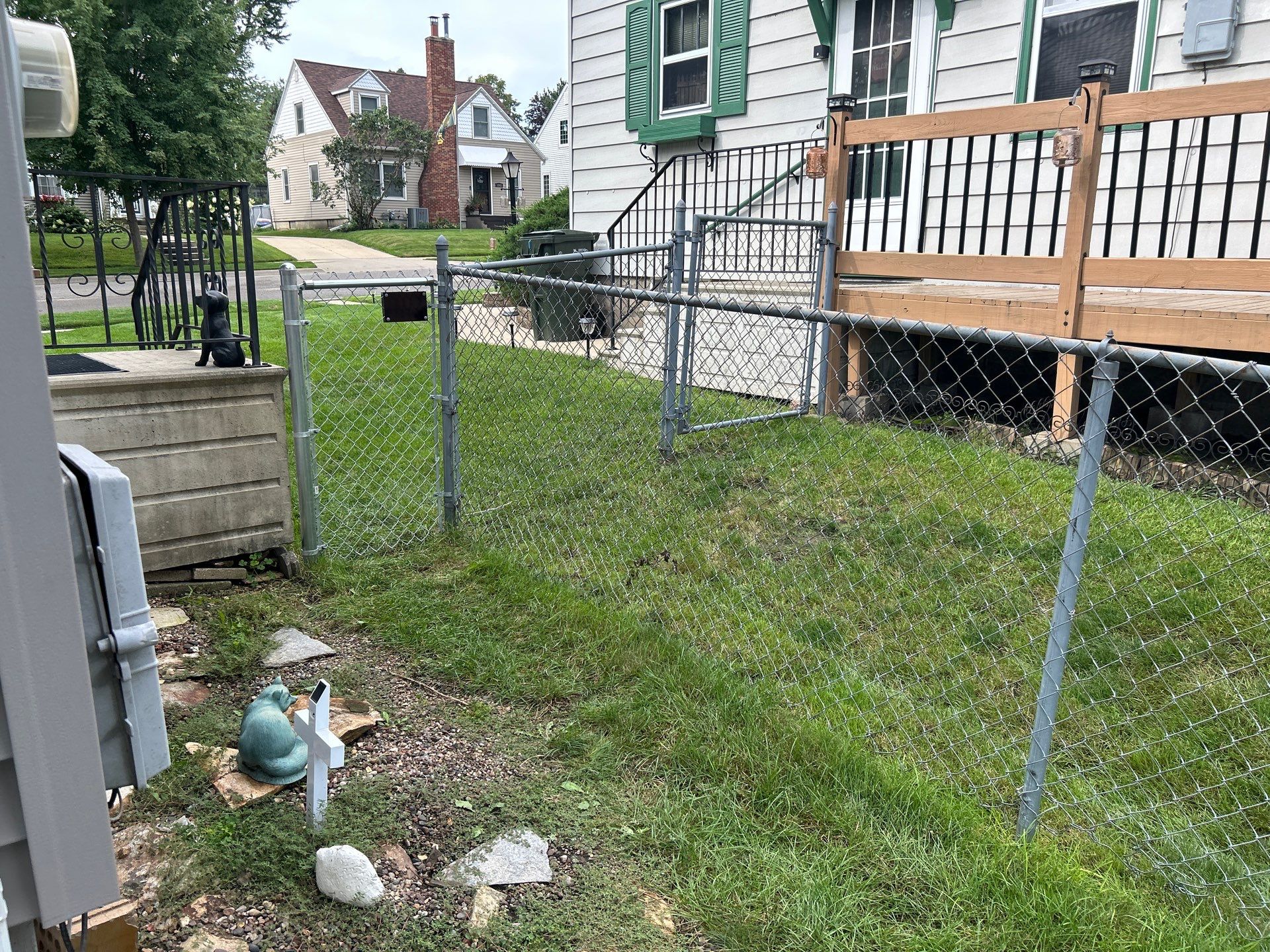 Galvanized Chain Link Fence Installation for Waterloo Residence by Perfect Picket Fence and Stain