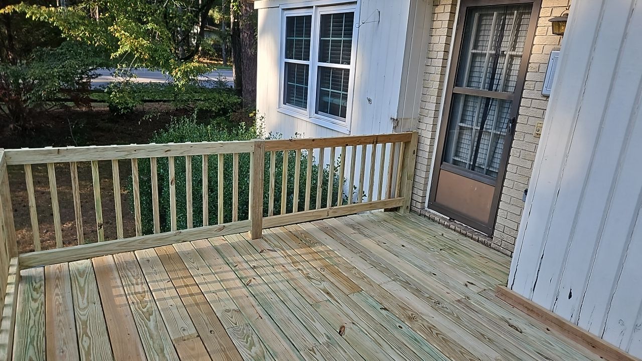 Split Rail Trail - Deck Installation  by Pillar and Pine