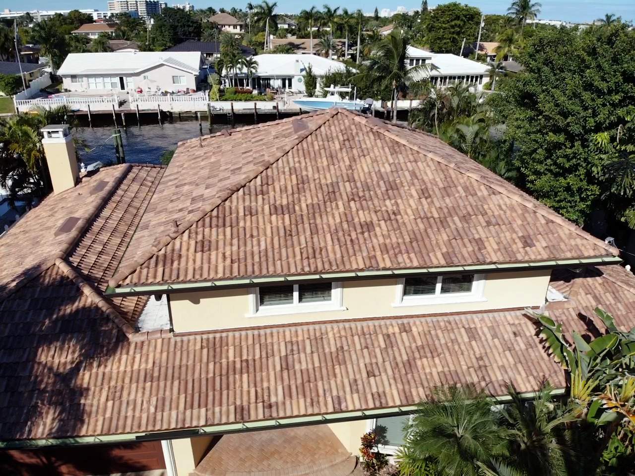 Residential Roofing Installation using Brava Spanish Tile in Mocha Sand by International Roofing