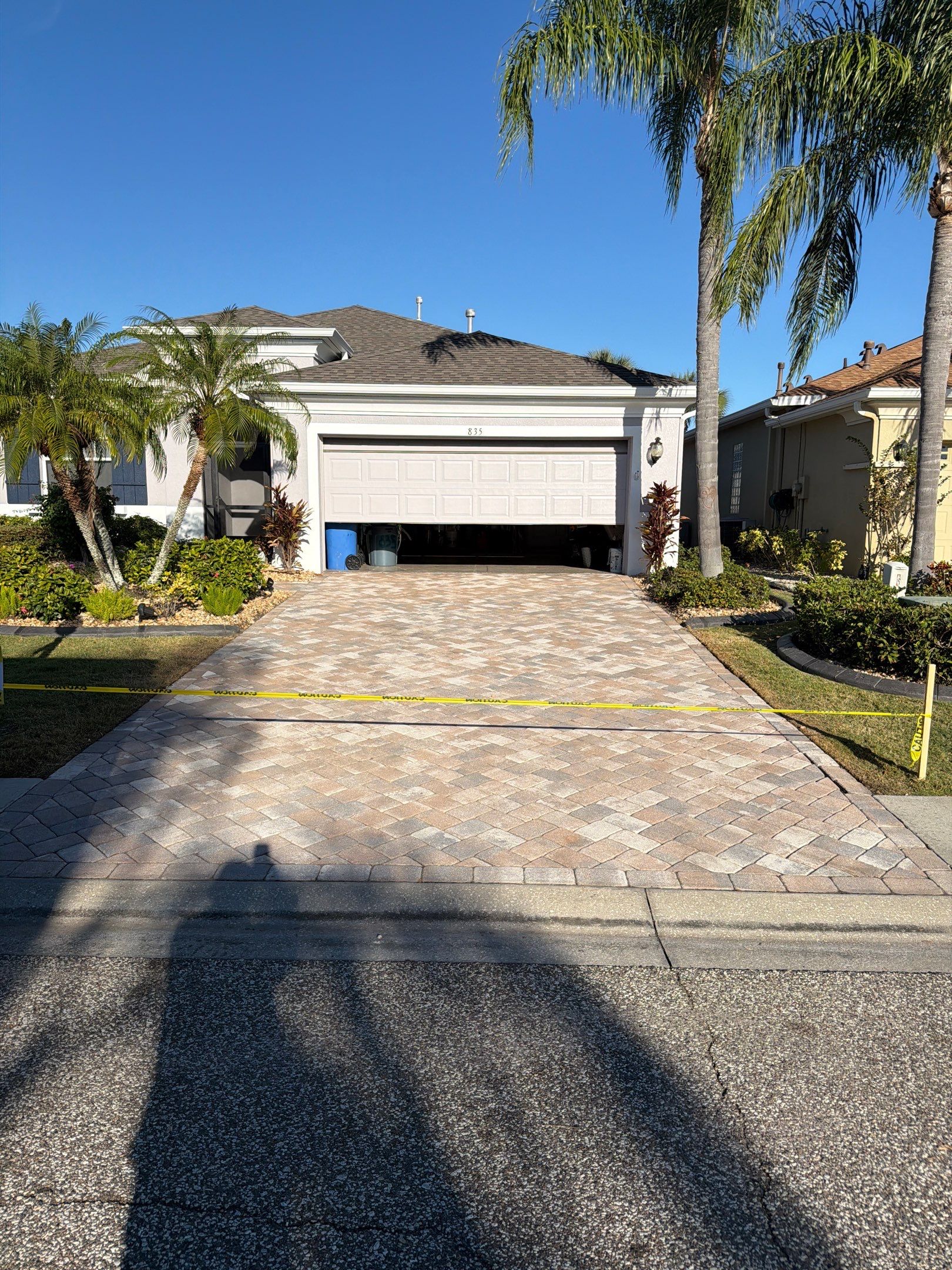 Herringbone Paver Driveway Repair, Stripping and Sealing in Sun City Center by Supreme Paver Experts